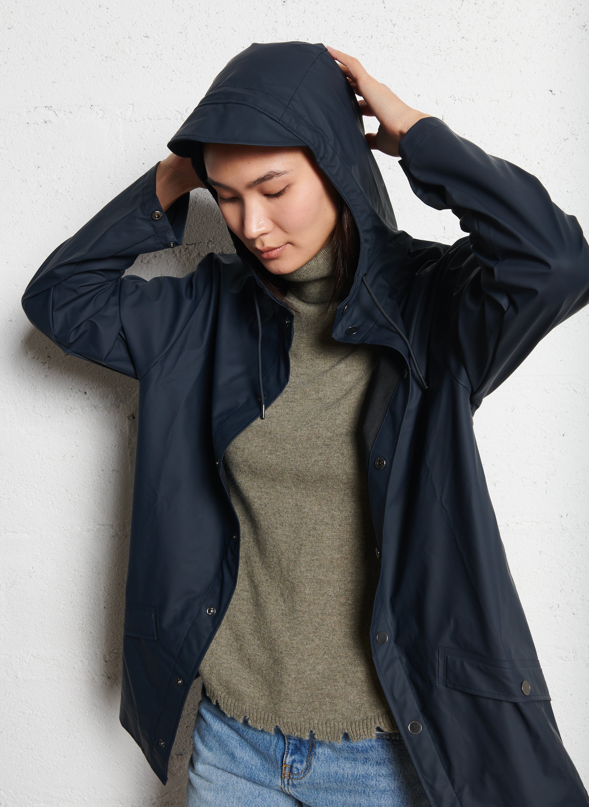 Hooded waterproof windbreaker RAINS