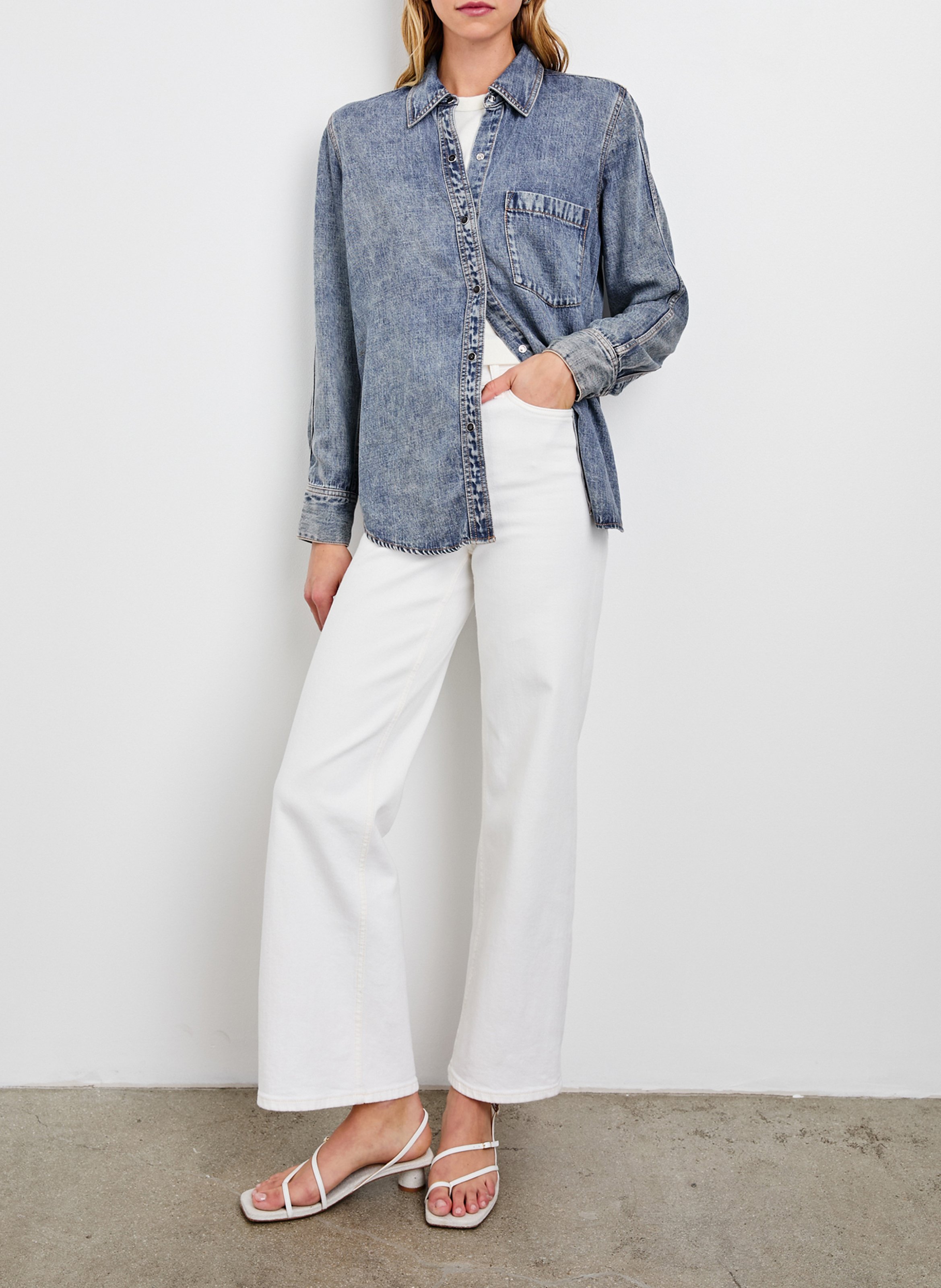 Chemise col classique RAILS Blue