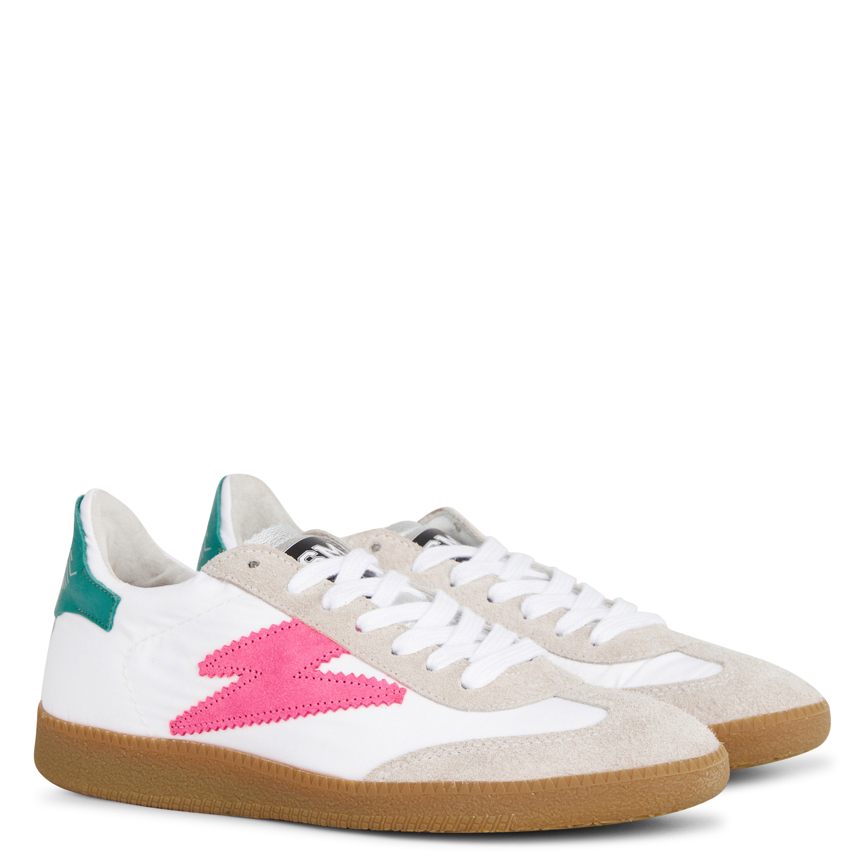 Baskets basses bi-matière SEMERDJIAN - SMR Blanc