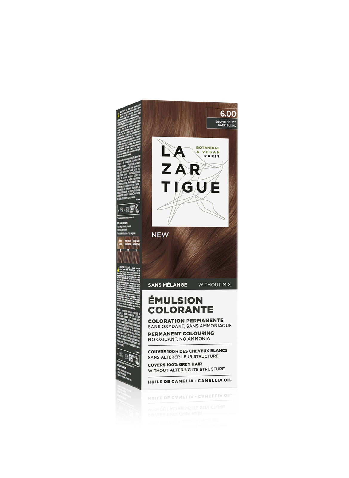 EMULSION COLORANTE 6.00 BLOND FONCE Coloration permanente - sans mélange - non éclaircissante LAZARTIGUE Blond fonce