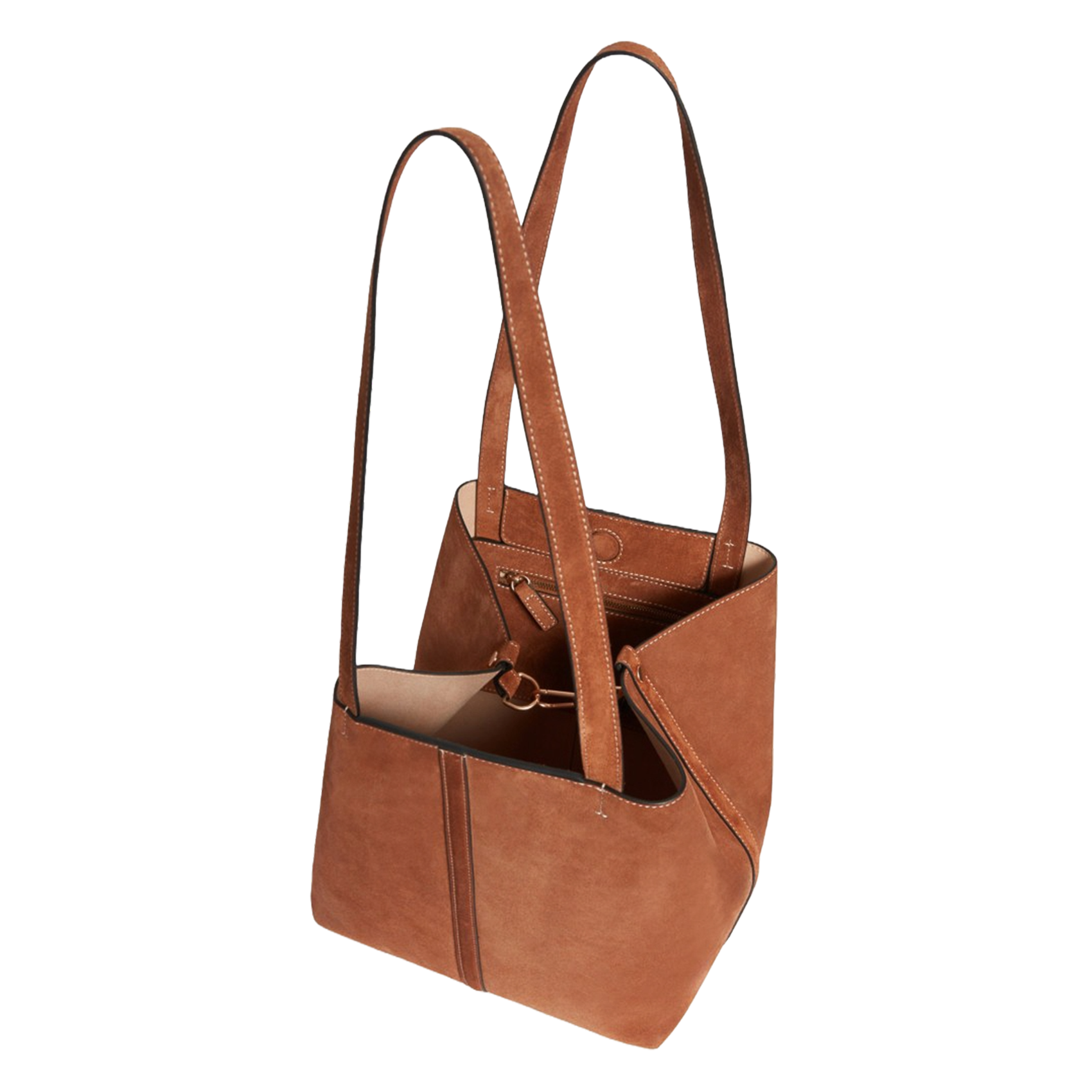 Suède shopper VANESSA BRUNO Bruin