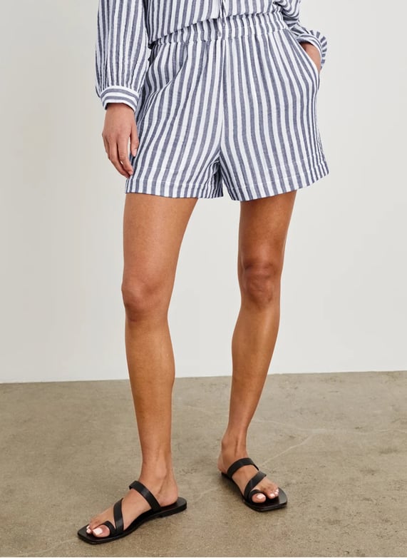 Shorts Et Bermudas Femme Été Rayé Grande Taille - Pantalon Court Taille Haute Élastique Confortable Rayures