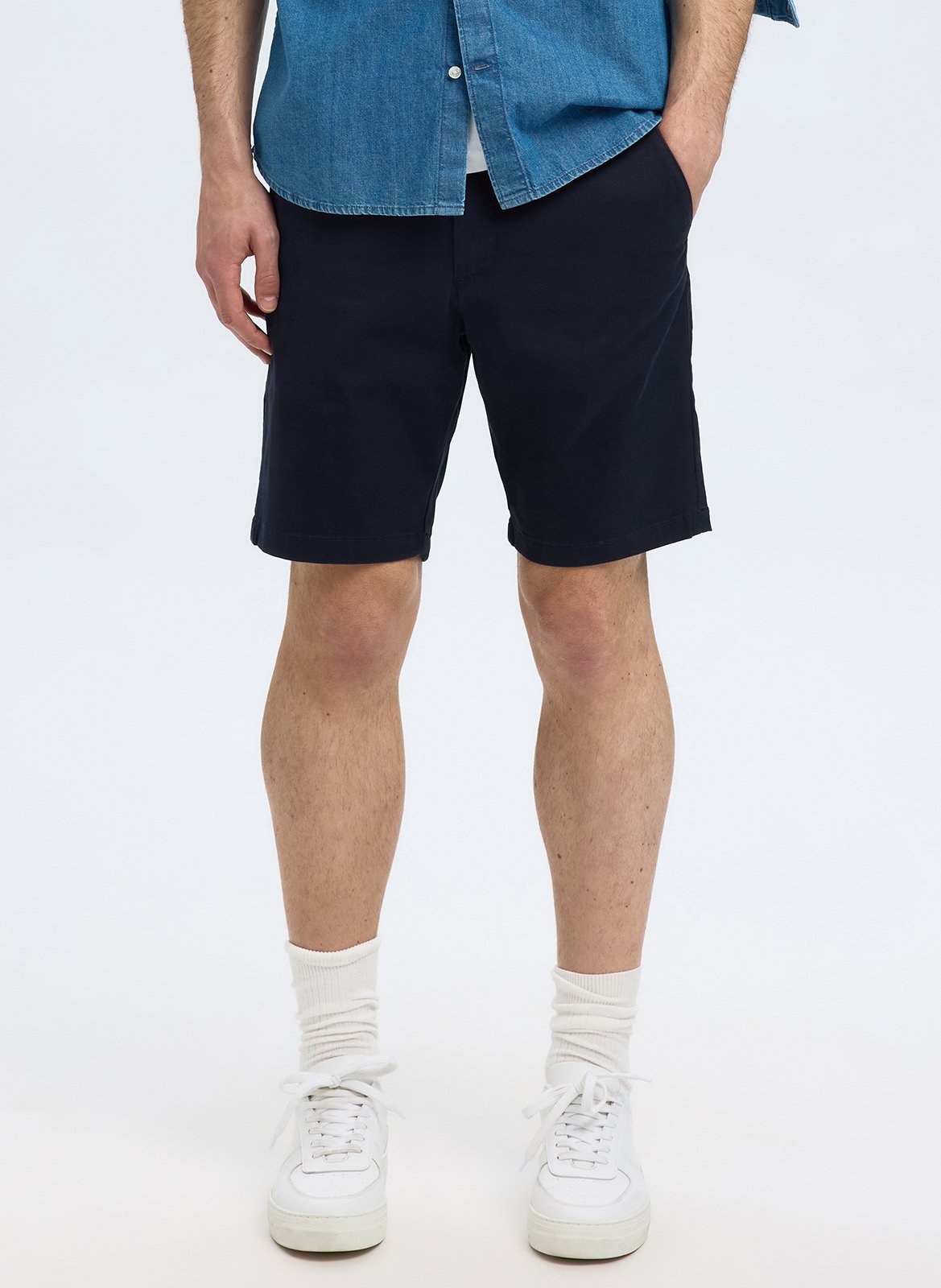Short in blended organic cotton SELECTED