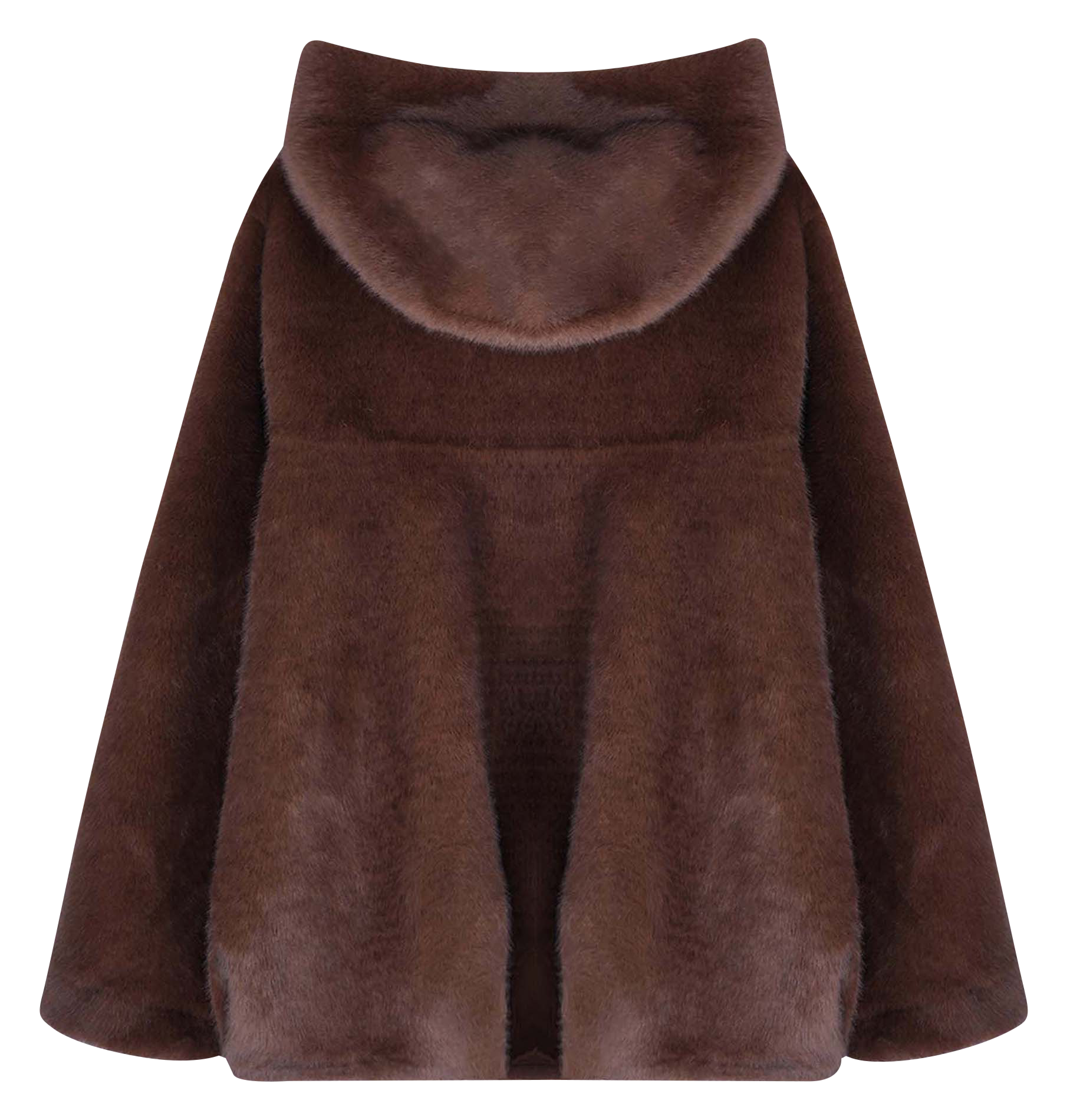 Oversize jacket with hood WILD Brown