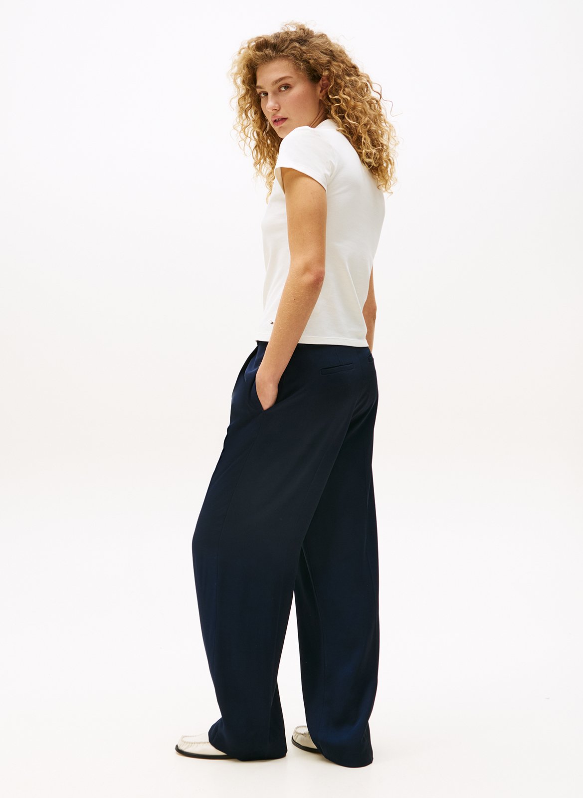 Cotton-blend polo shirt TOMMY HILFIGER White