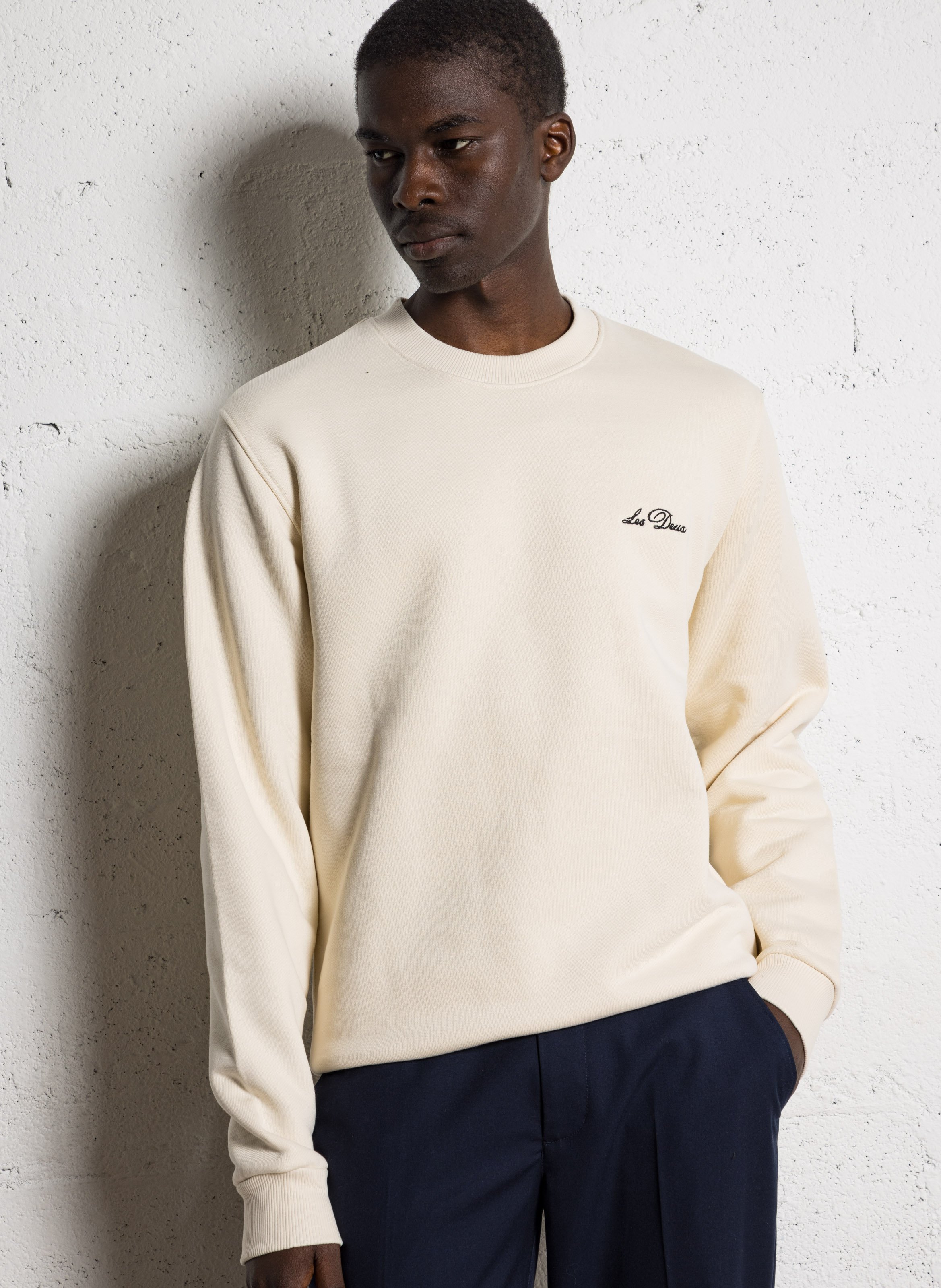 Oversized cotton sweatshirt LES DEUX Beige