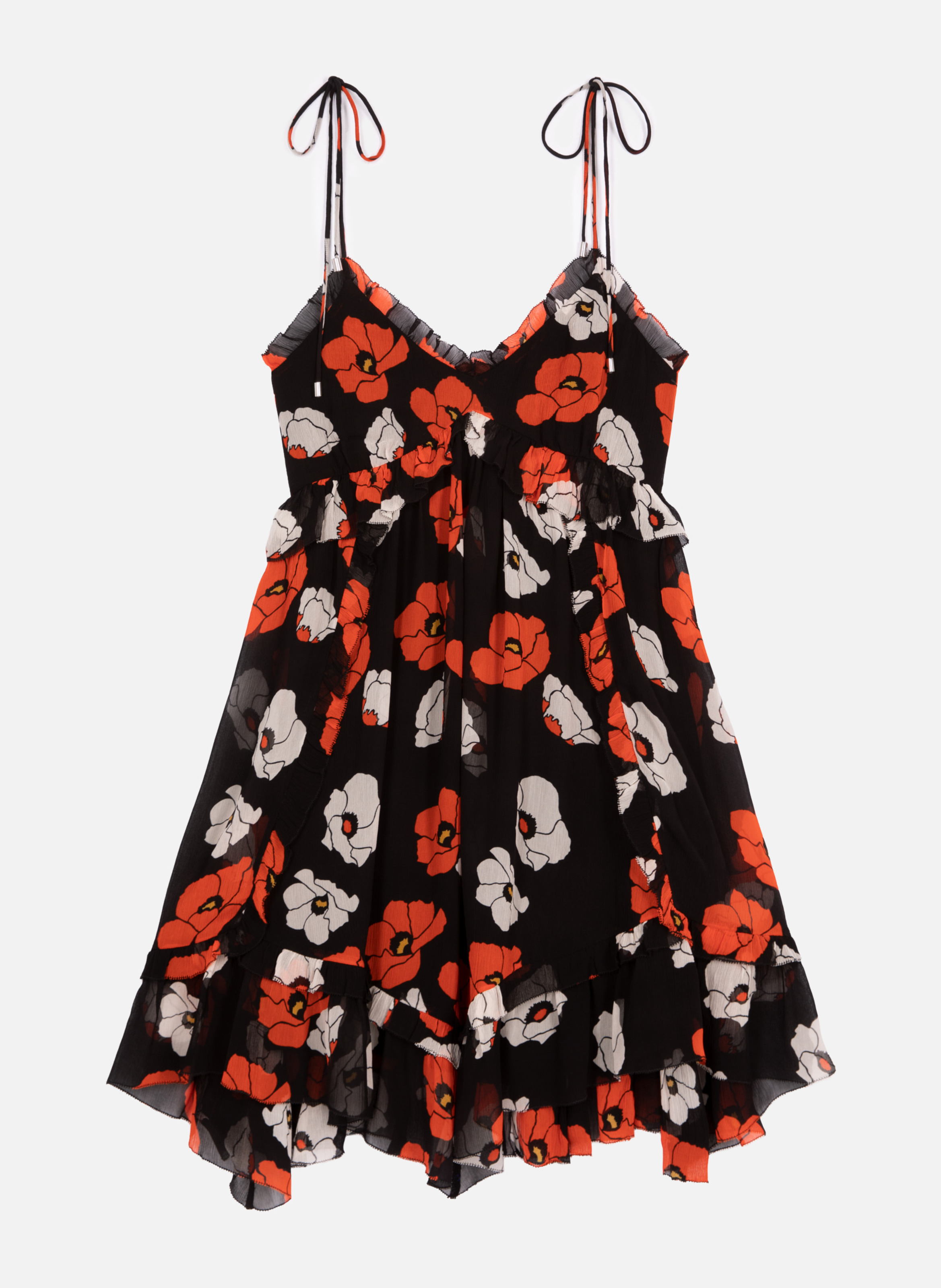 Short floral print dress THE KOOPLES Black