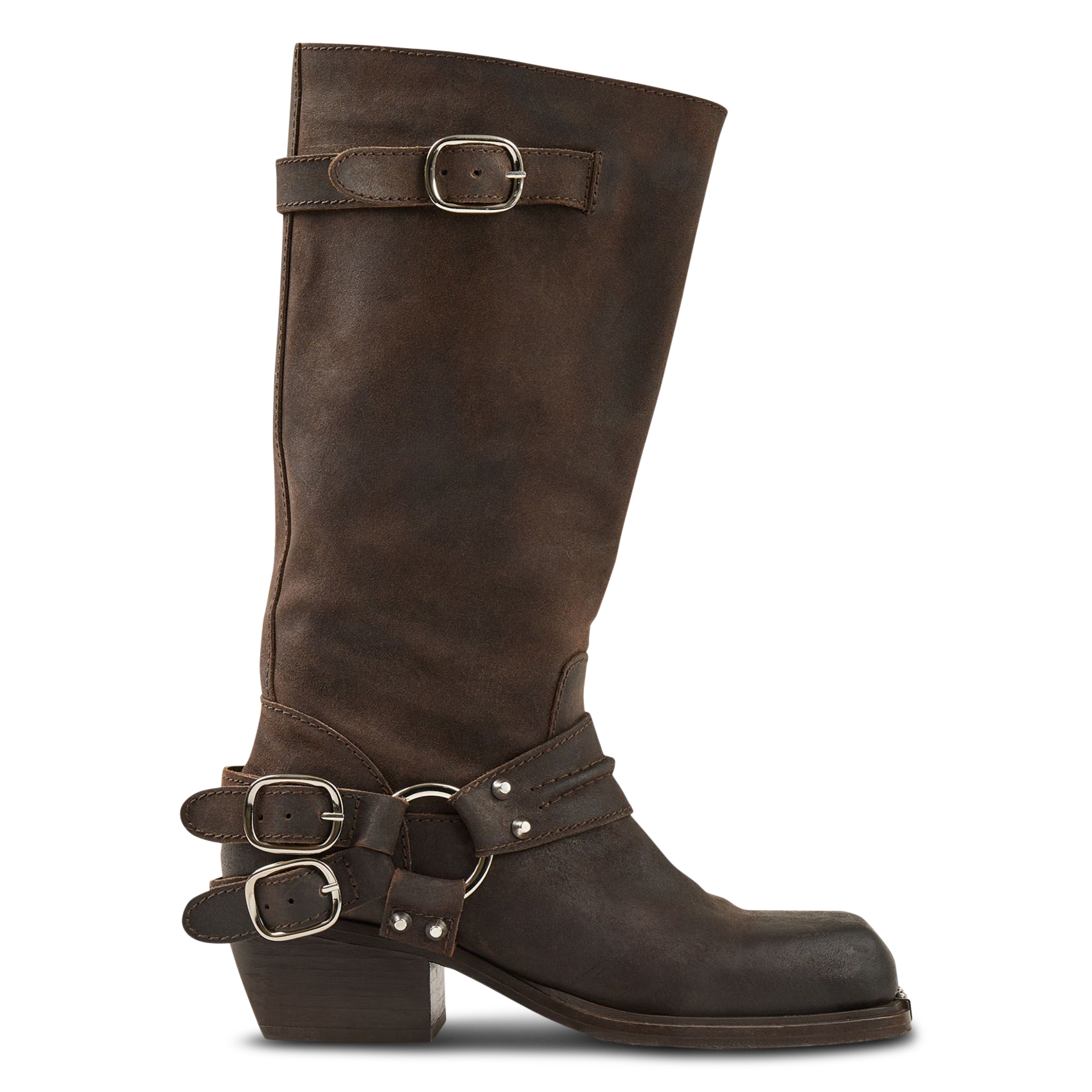 Bottes en cuir SANDRO Marron