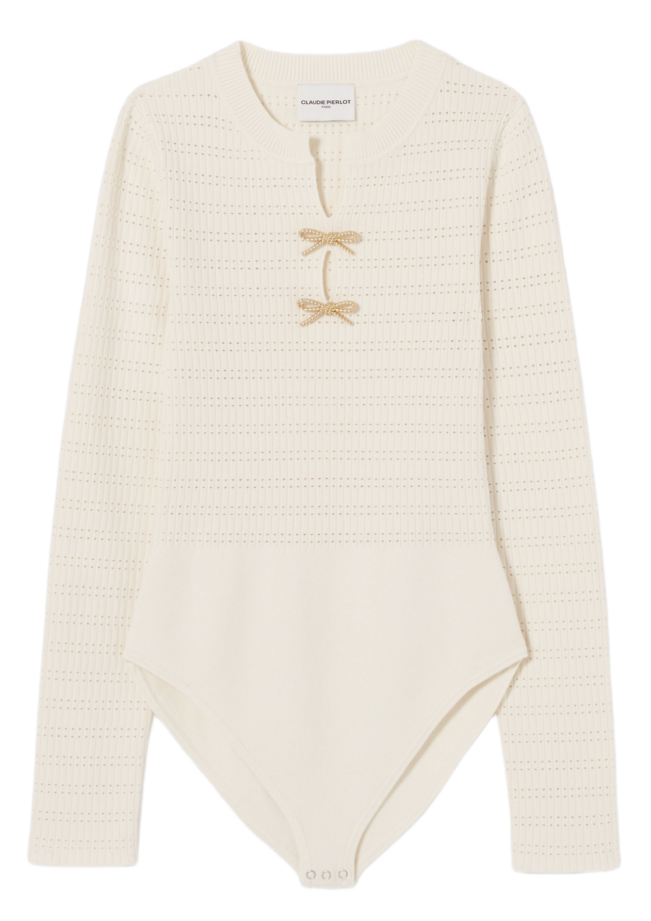 Body moulant en maille CLAUDIE PIERLOT Beige