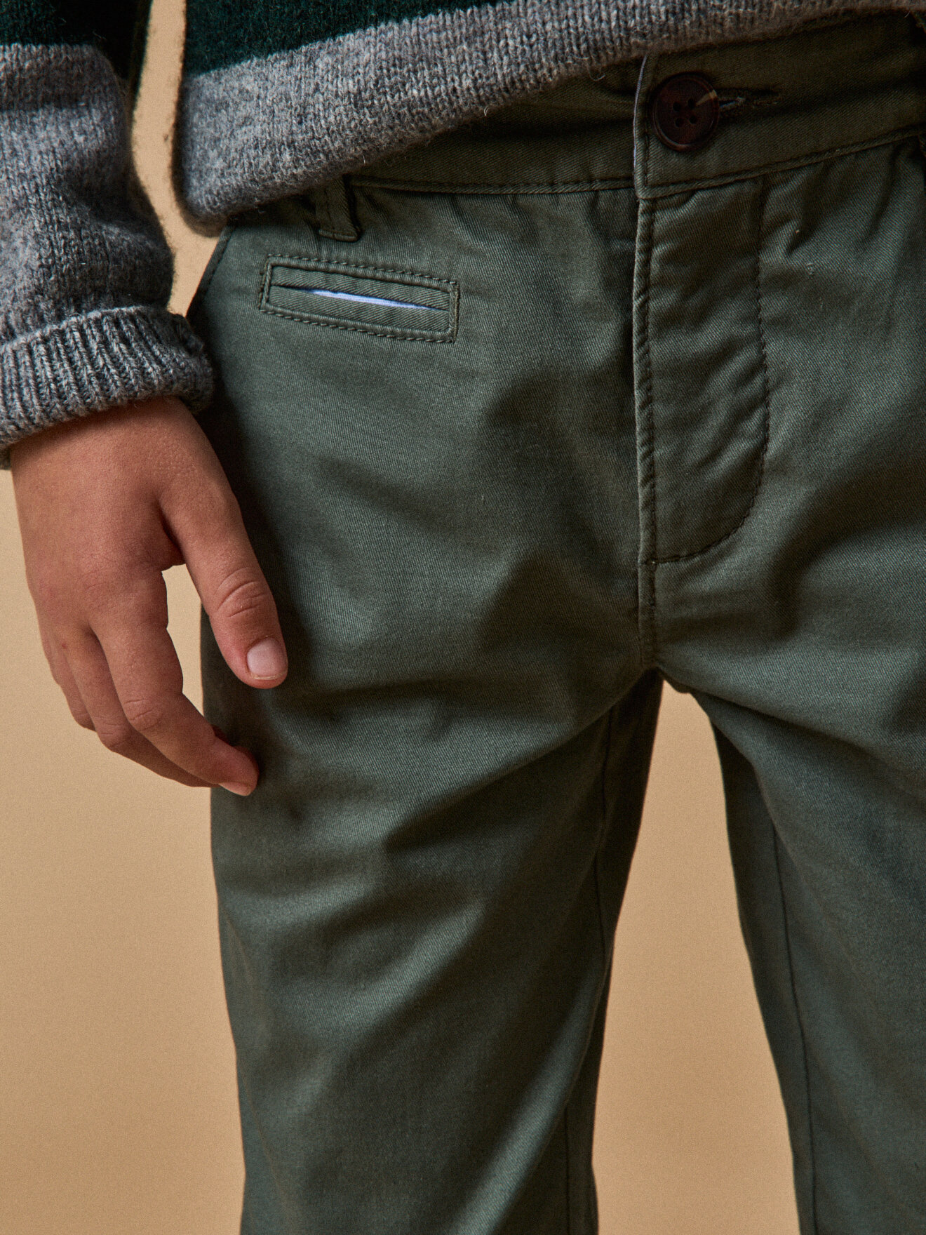 Chino trousers CYRILLUS Green