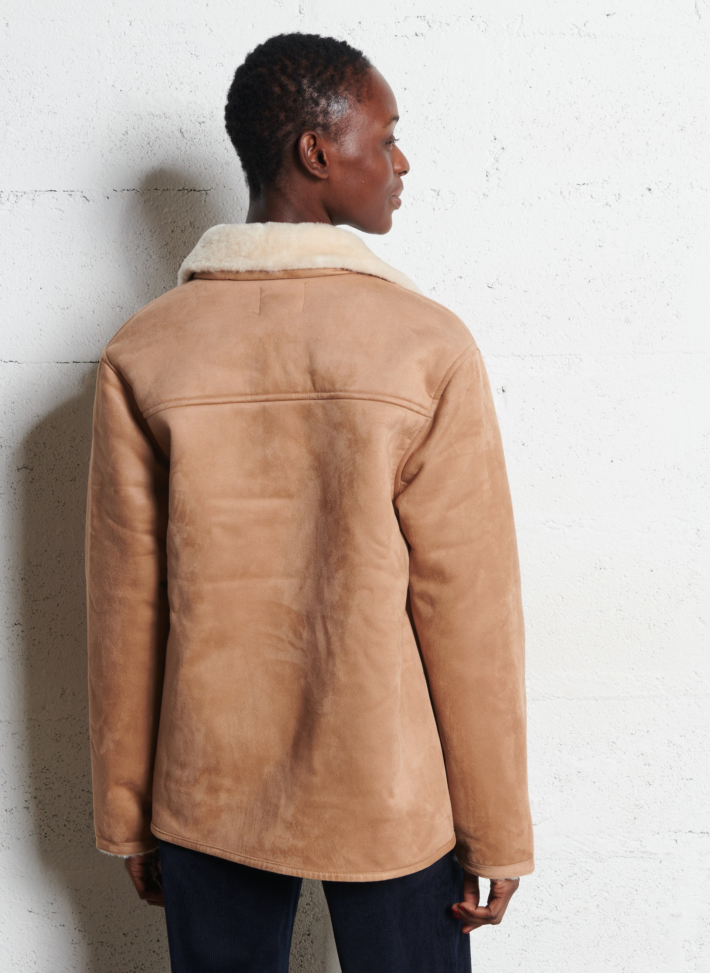 Manteau col classique en laine mélangée LA PETITE ETOILE Marron