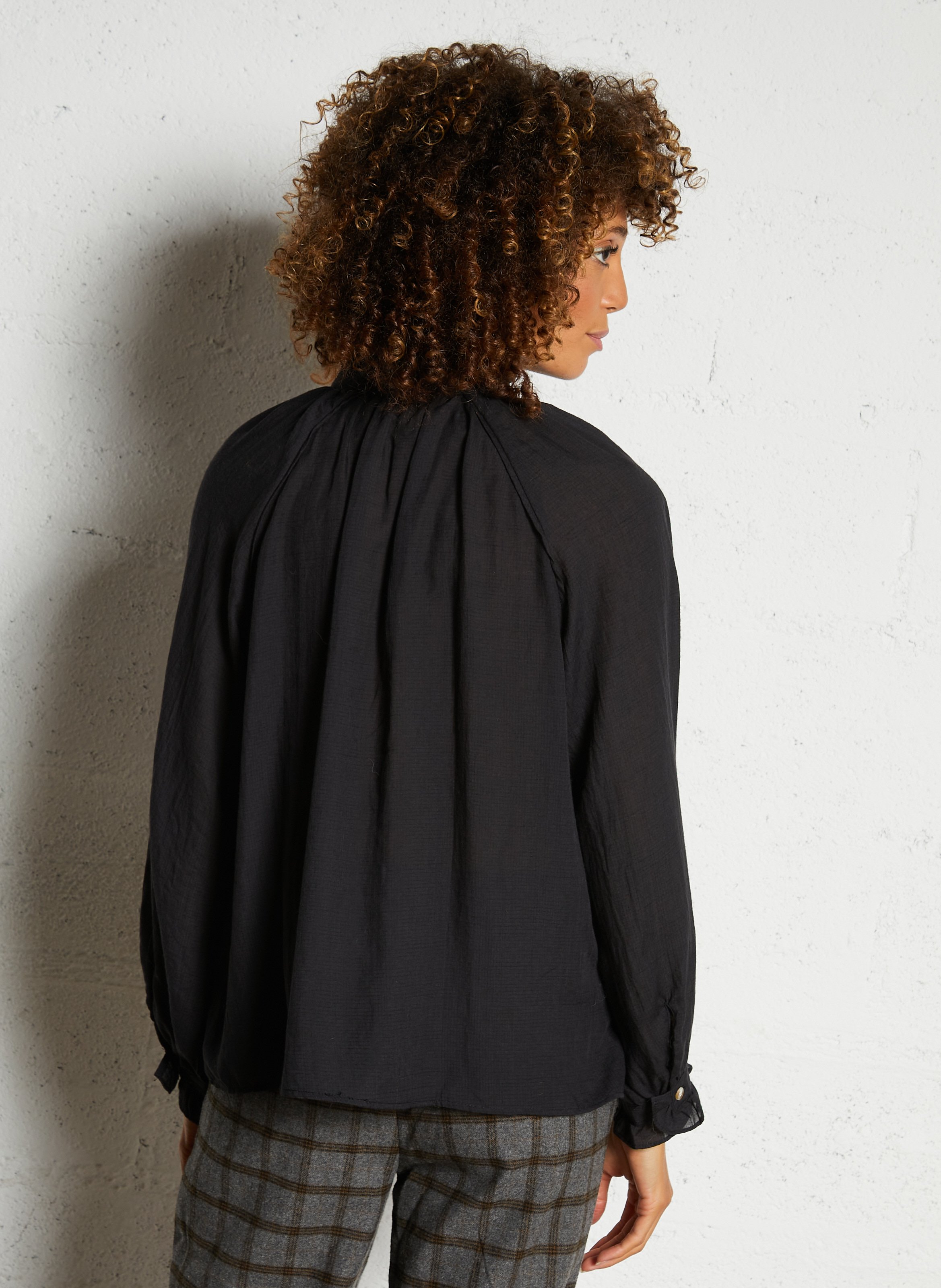 Chemise col victorien SEE U SOON Noir