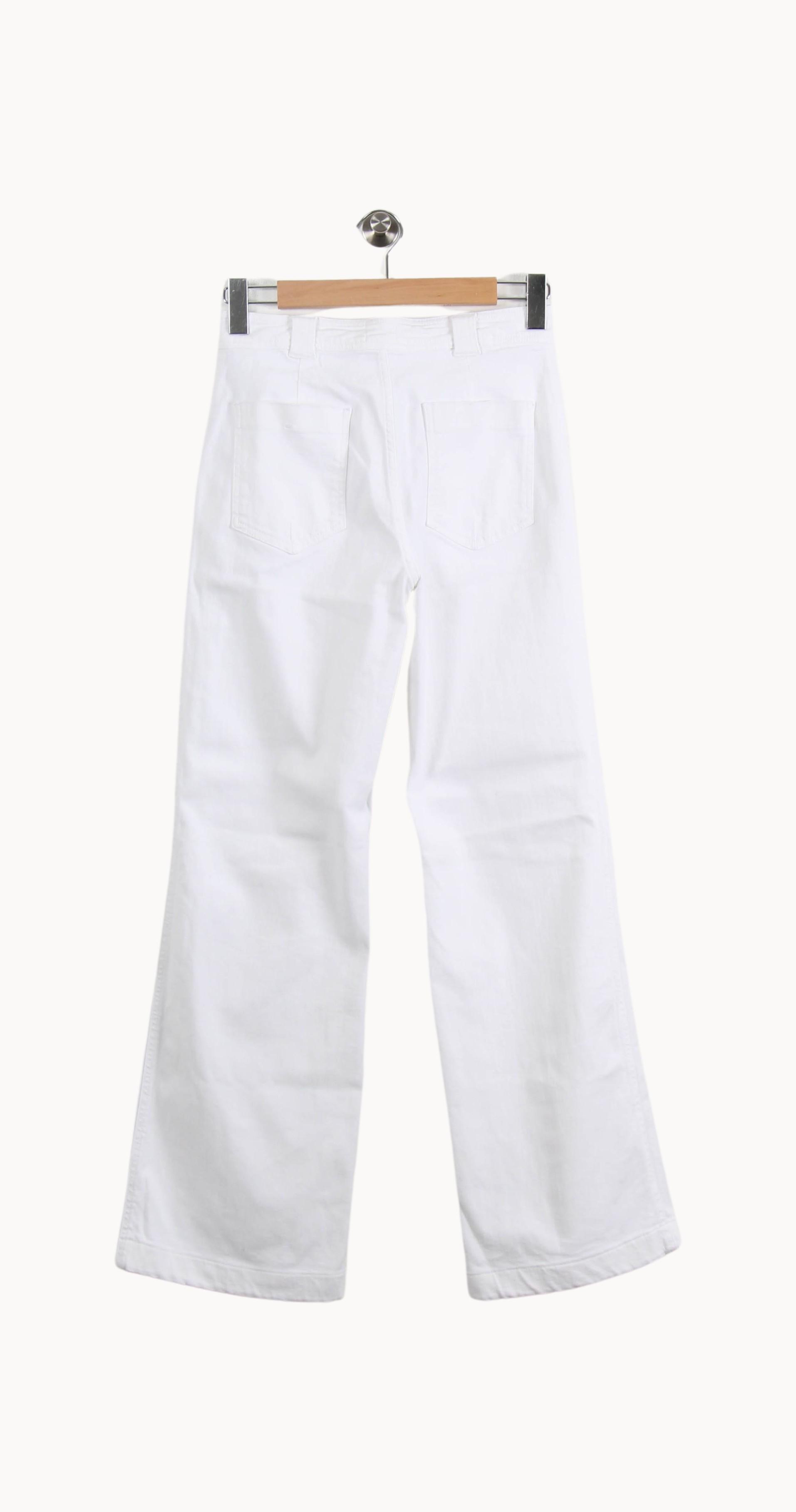 Cropped slim jeans with studs CLOSED - Seconde Main White
