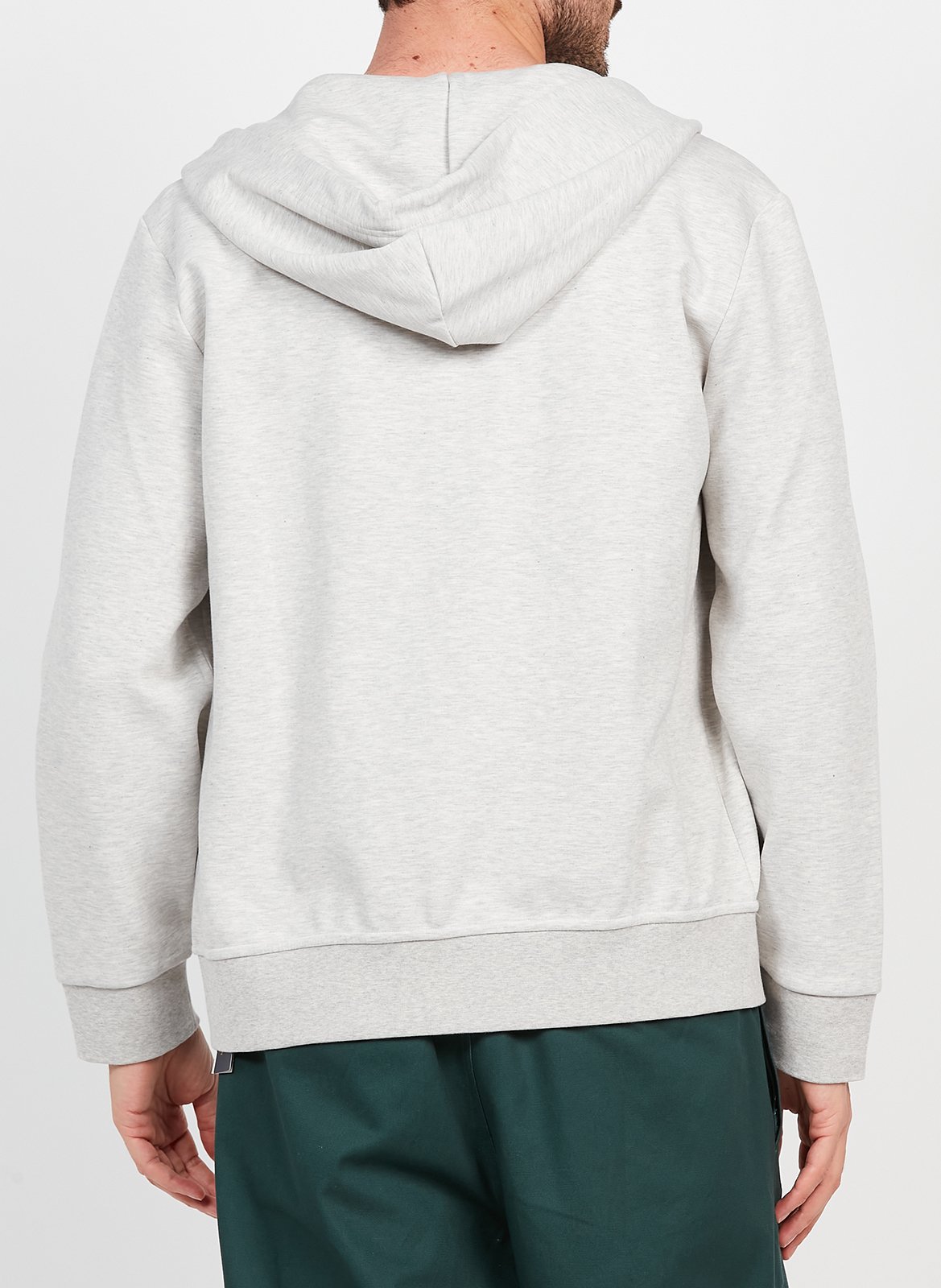 Sweater van katoenmix met capuchon Grijs