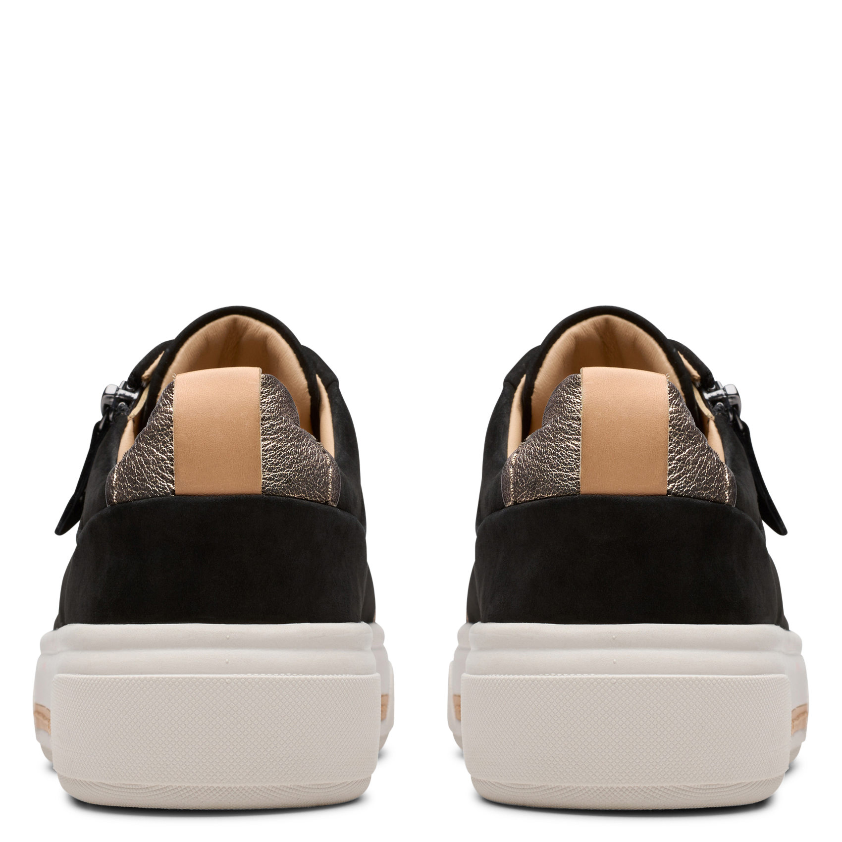 Baskets basses en cuir CLARKS Noir