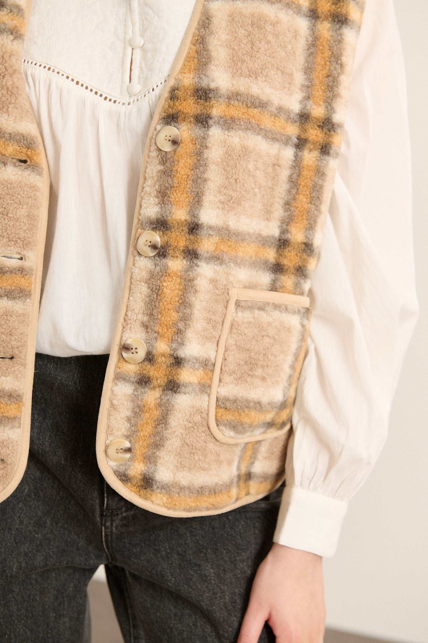 Sleeveless jacket GARANCE PARIS Yellow