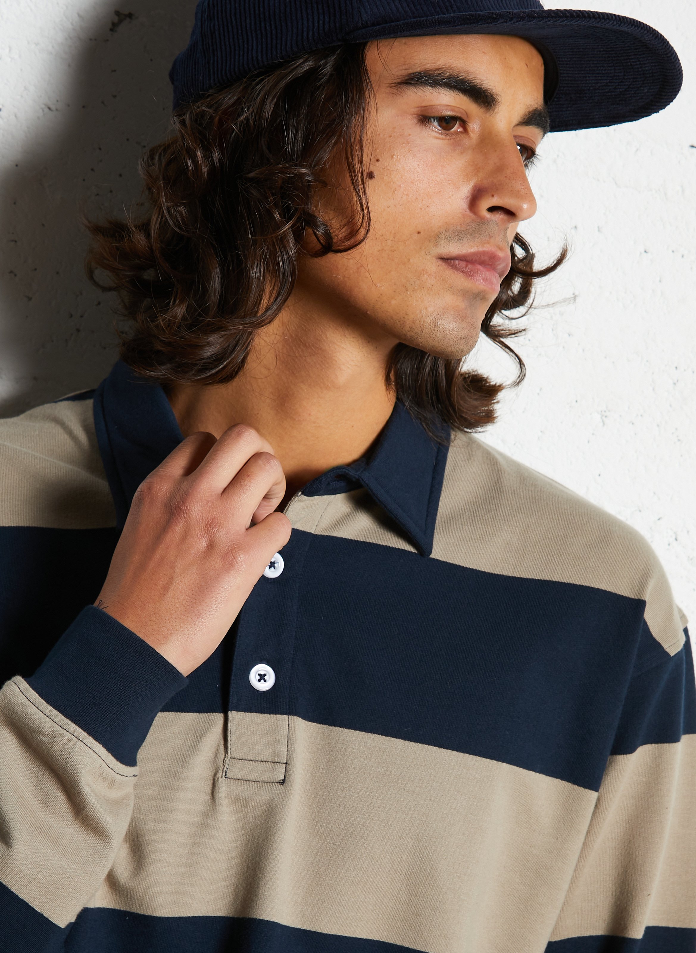 Polo droit en coton MINIMUM Bleu