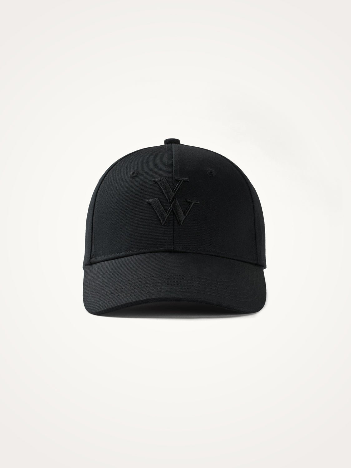 Leopard canvas cap with embroidered logo VANESSA WU Black