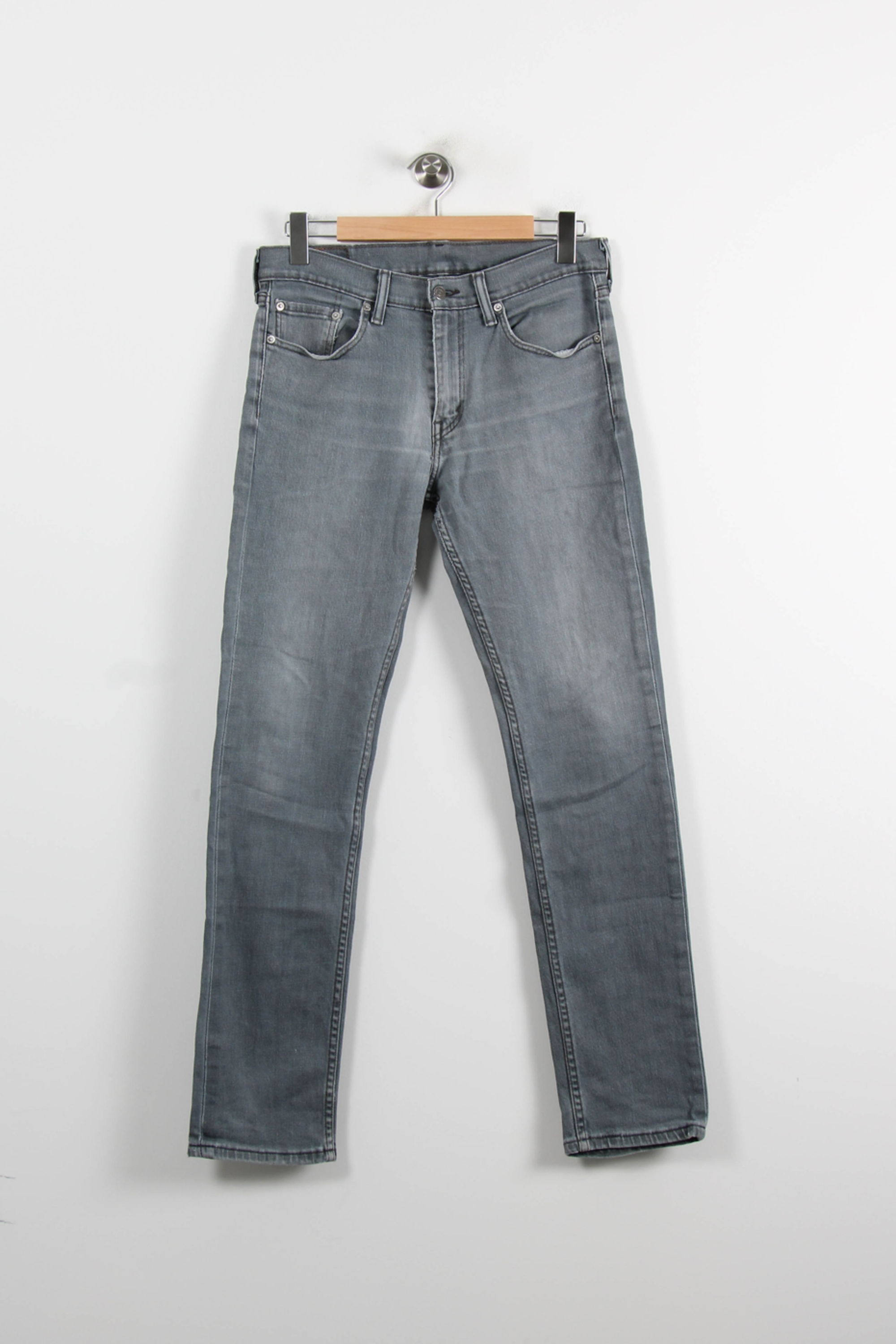 Cropped slim jeans with studs LEVI'S - Seconde main Grey