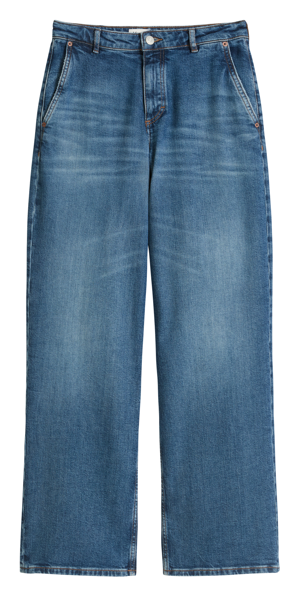 Cotton-blend wide-leg jeans MARC O'POLO Blue