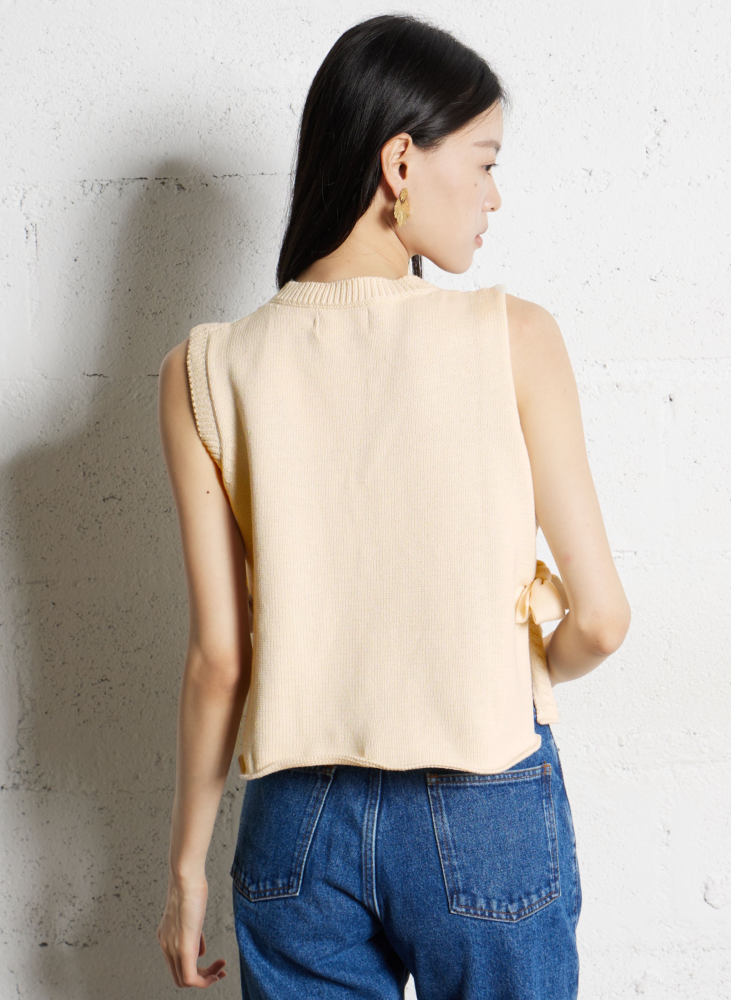 Maglione dritto scollo tondo in cotone ANTIK BATIK Bianco