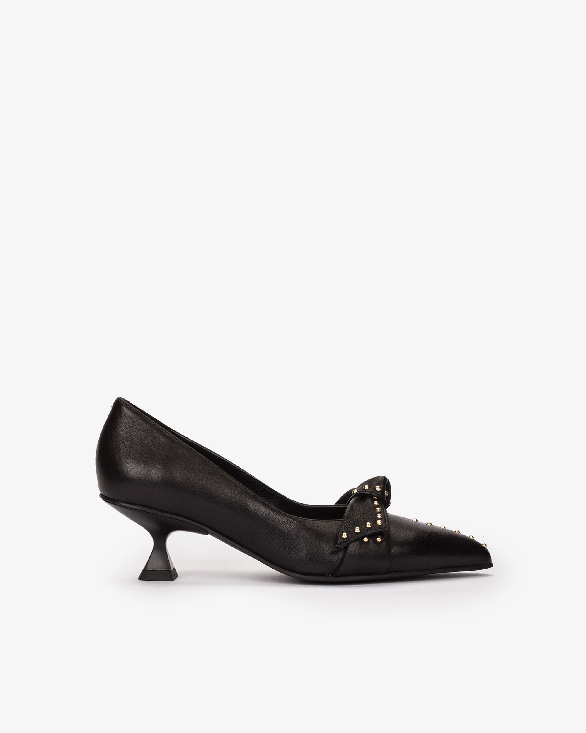 Black leather pumps with ornamentations PEDRO MIRALLES Black