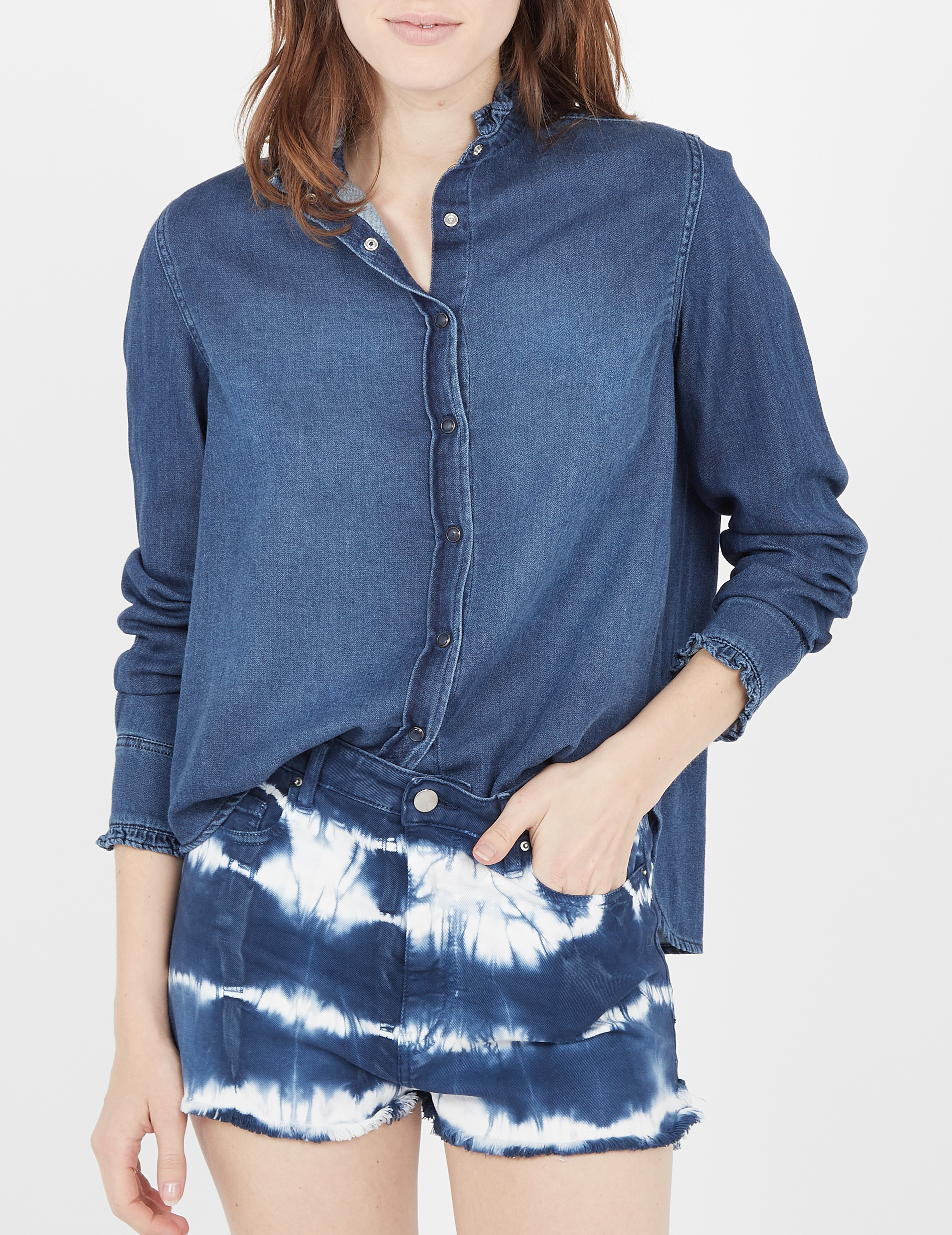 Spijkerblouse met ronde hals ACQUAVERDE Jeans Stone