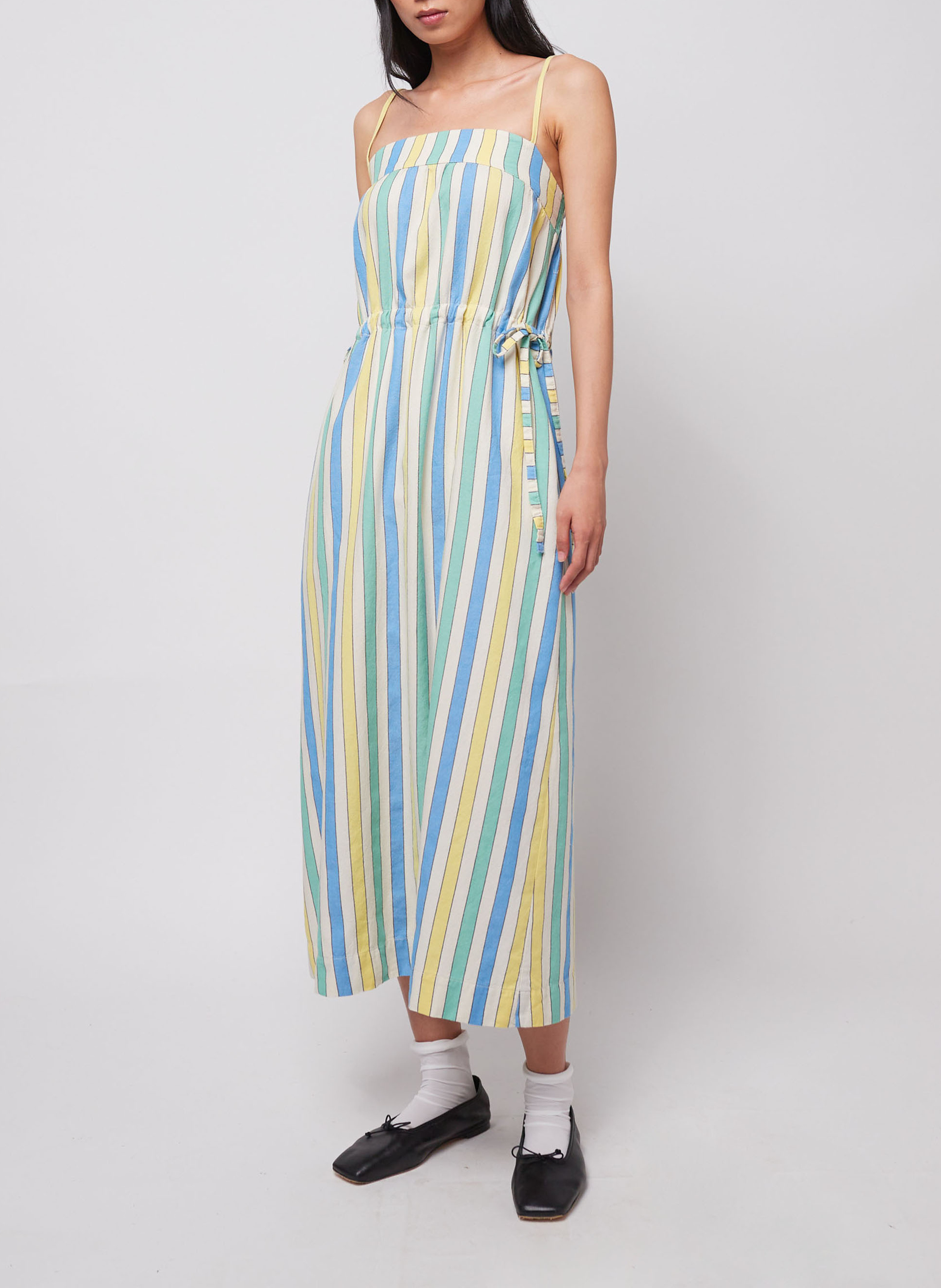 Lange, uitlopende jurk van katoen BOBO CHOSES Veelkleurig