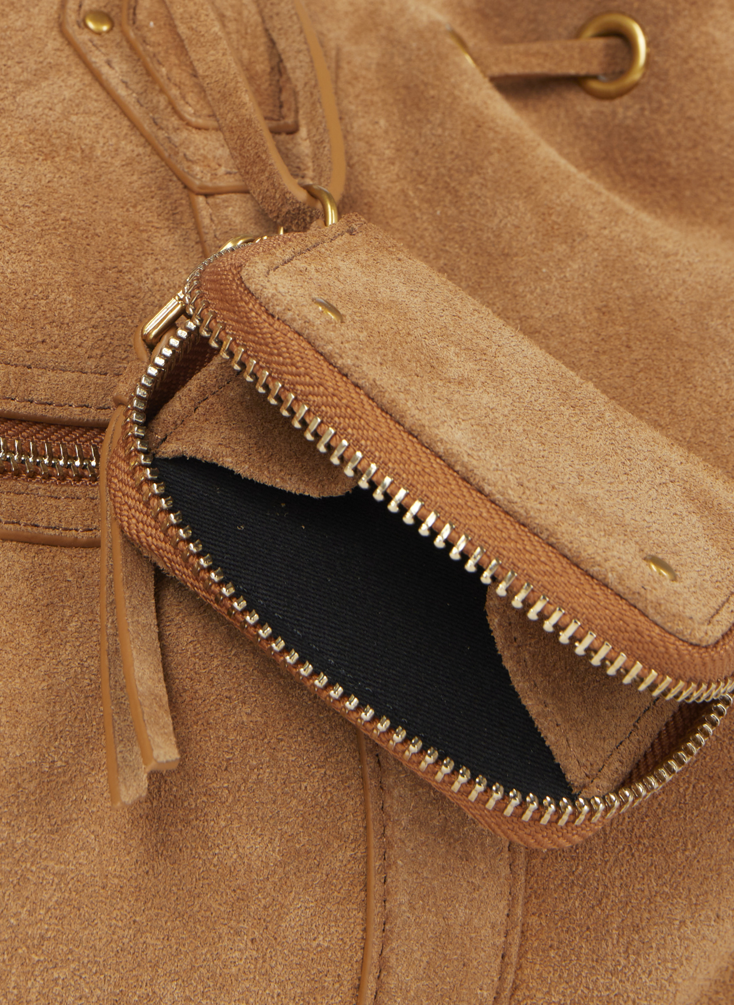 Suede tote bag THE KOOPLES Brown