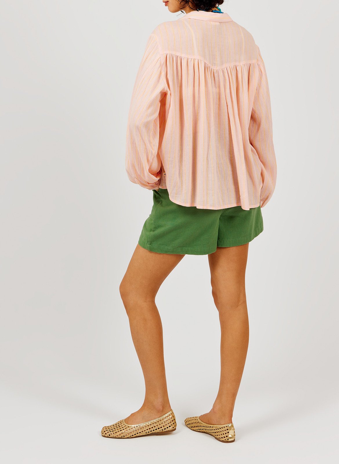 Organic cotton loose-fit shirt A.P Pink