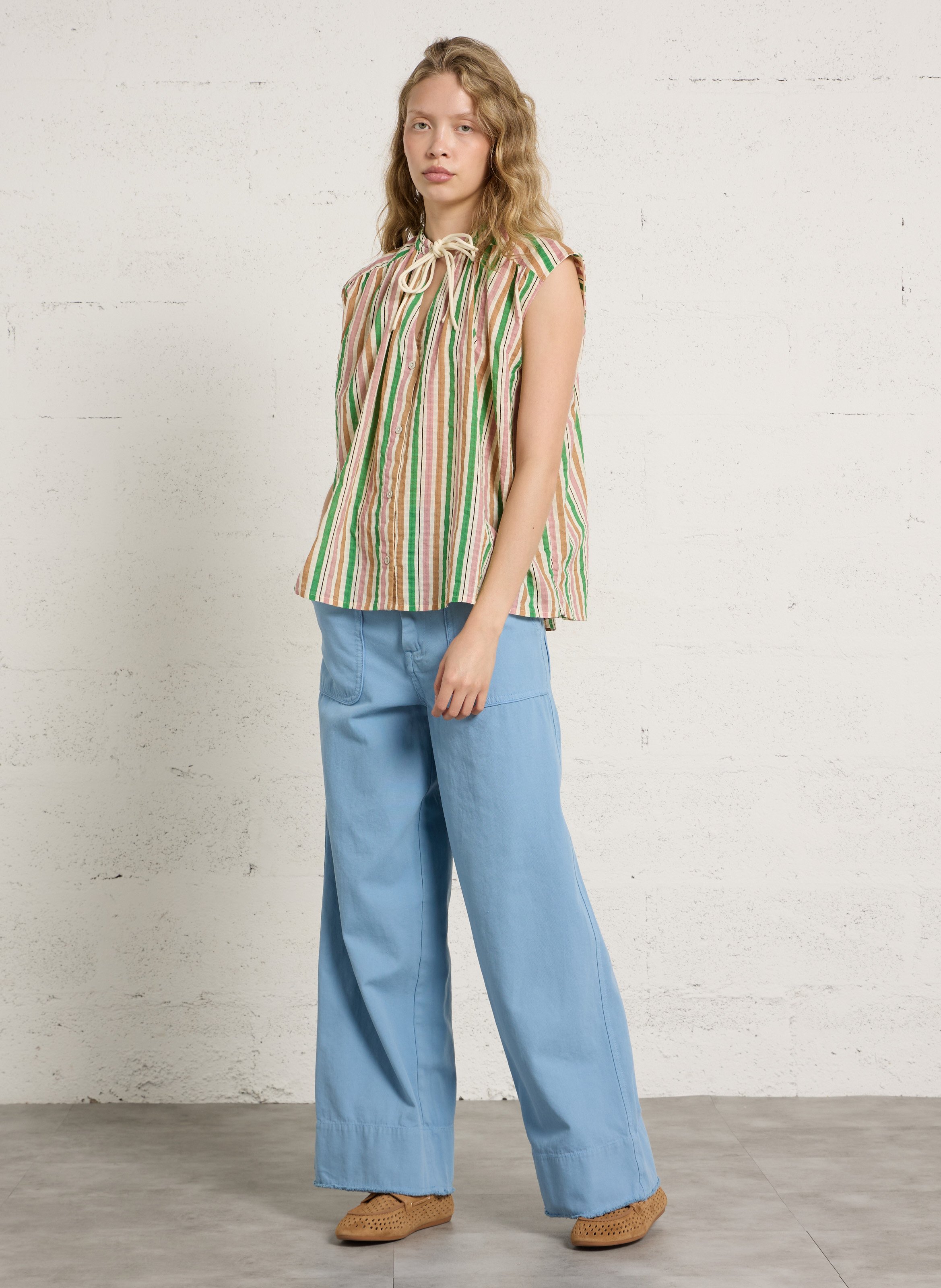 Weite Bluse aus Bio-Baumwolle LEON & HARPER Mehrfarbig