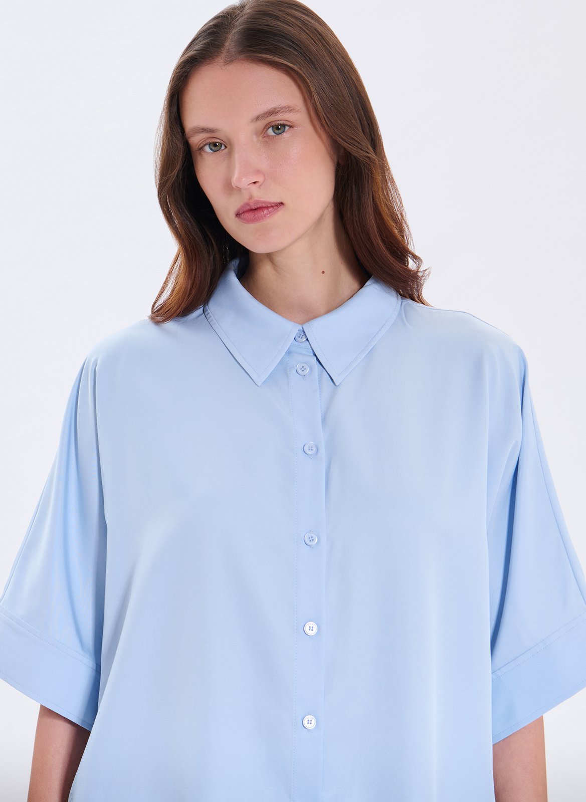Chemise oversize col classique ZAPA Bleu