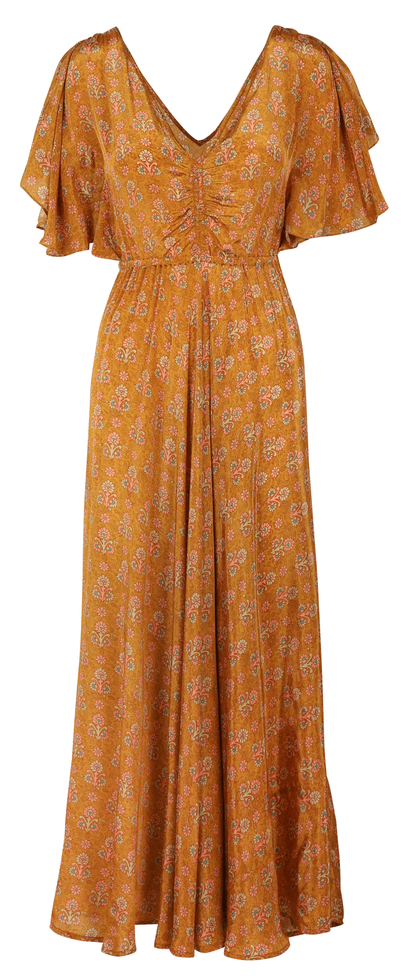 Ohio - Langes, gerades und weich fallendes Kleid MES DEMOISELLES Orange