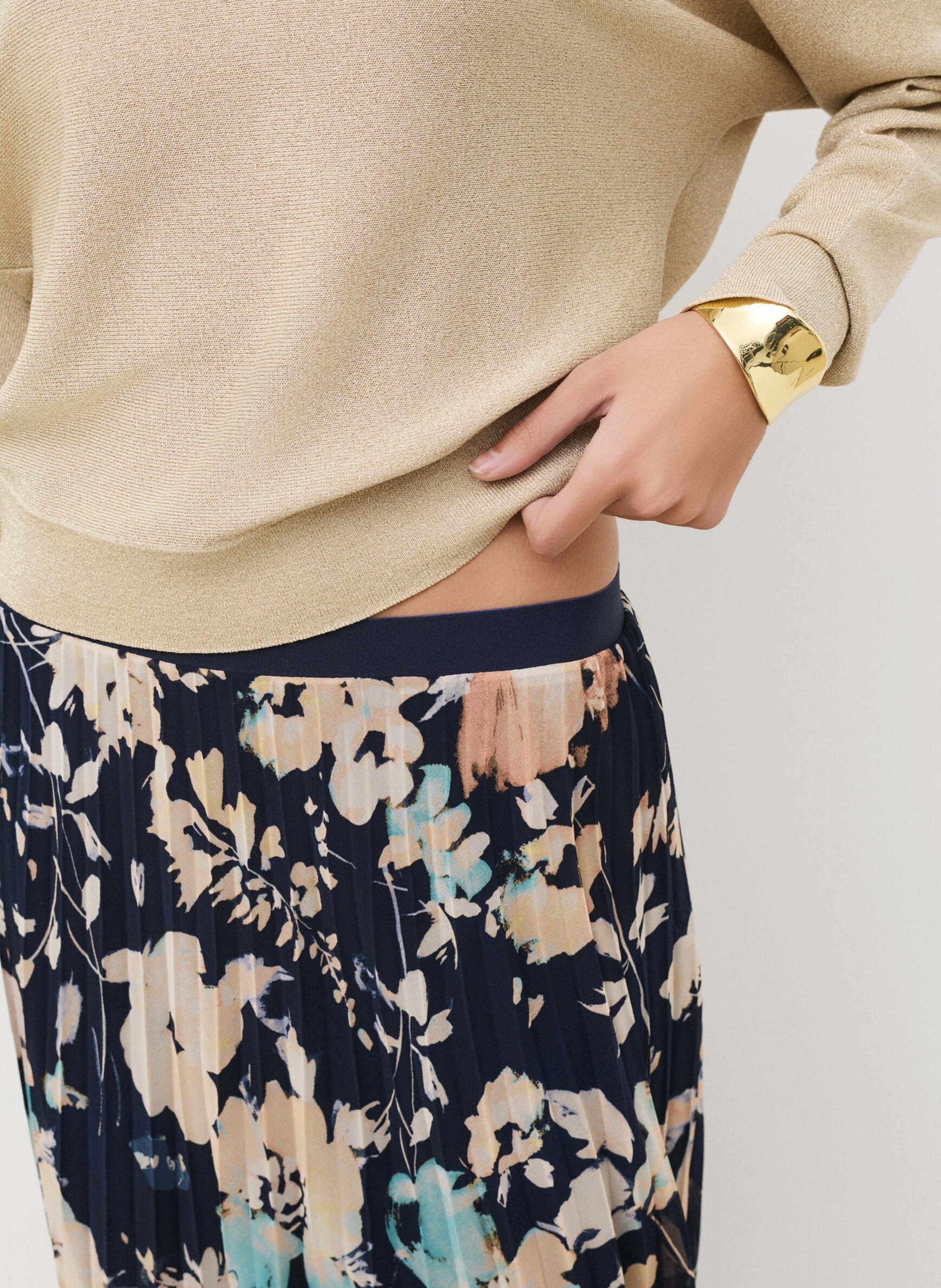 Jupe midi évasée  CAROLL Bleu