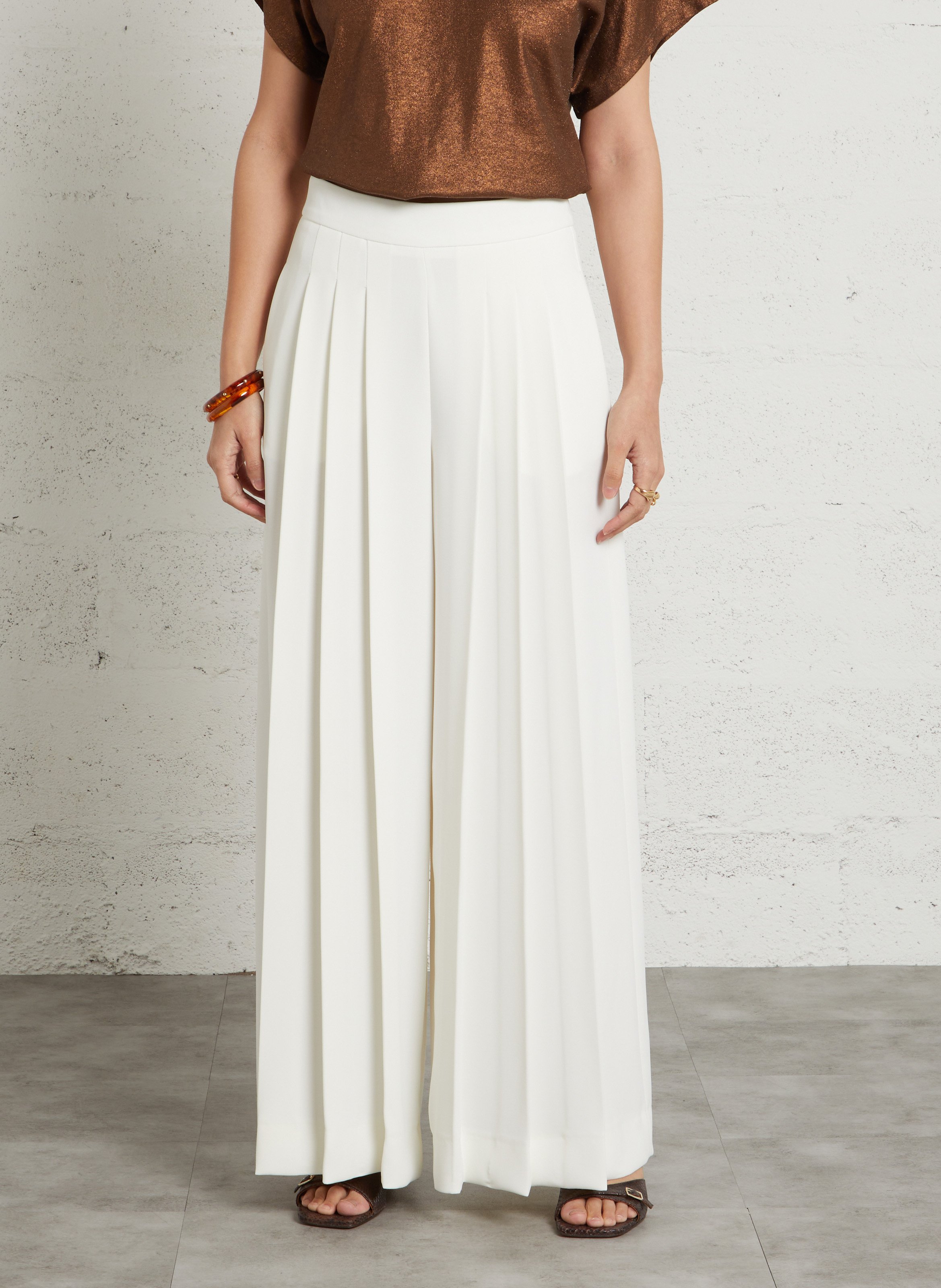 Wijde broek MAISON 123 Beige