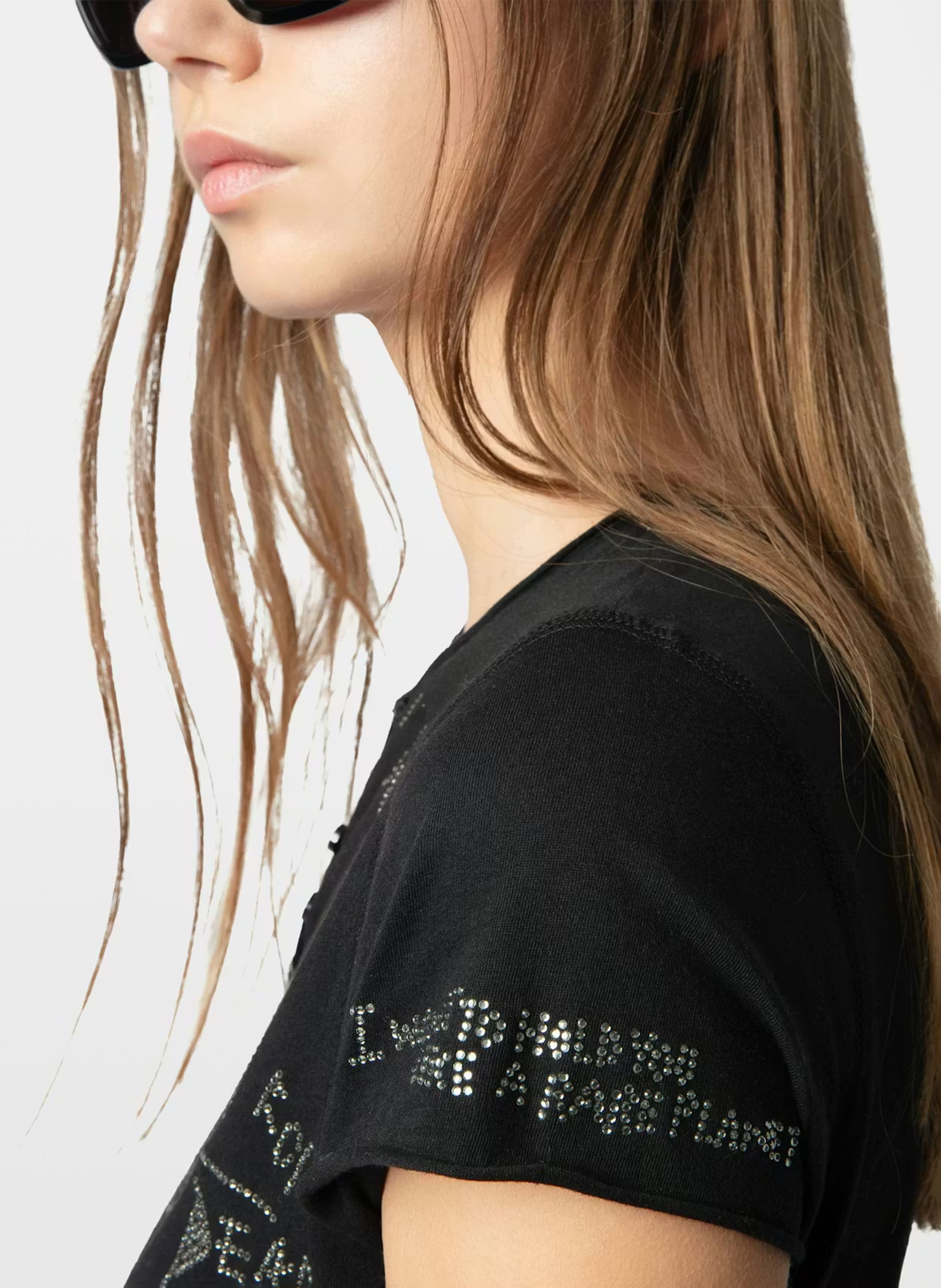 Tee-shirt tunisien en coton ZADIG&VOLTAIRE Noir