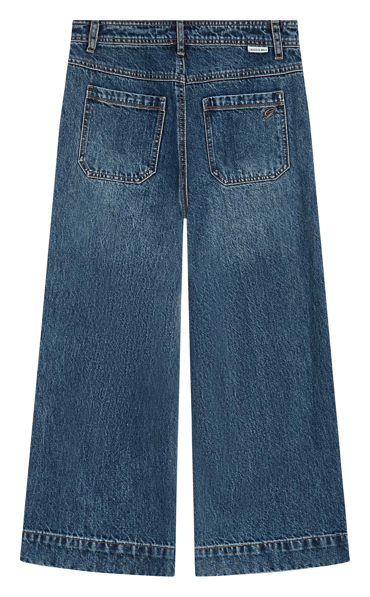Katoenen, cropped jeans GRACE ET MILA Blauw