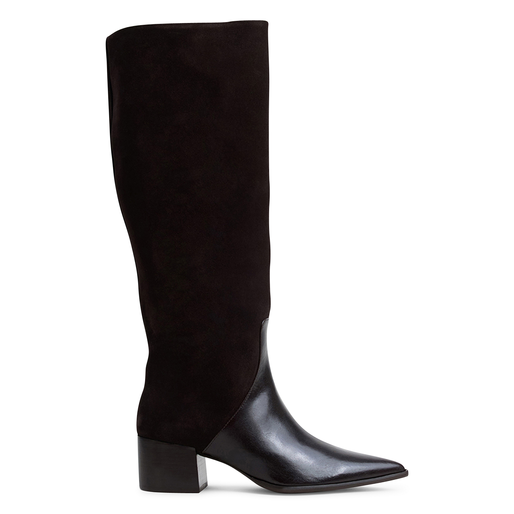 Dual-material leather ankle boots JONAK