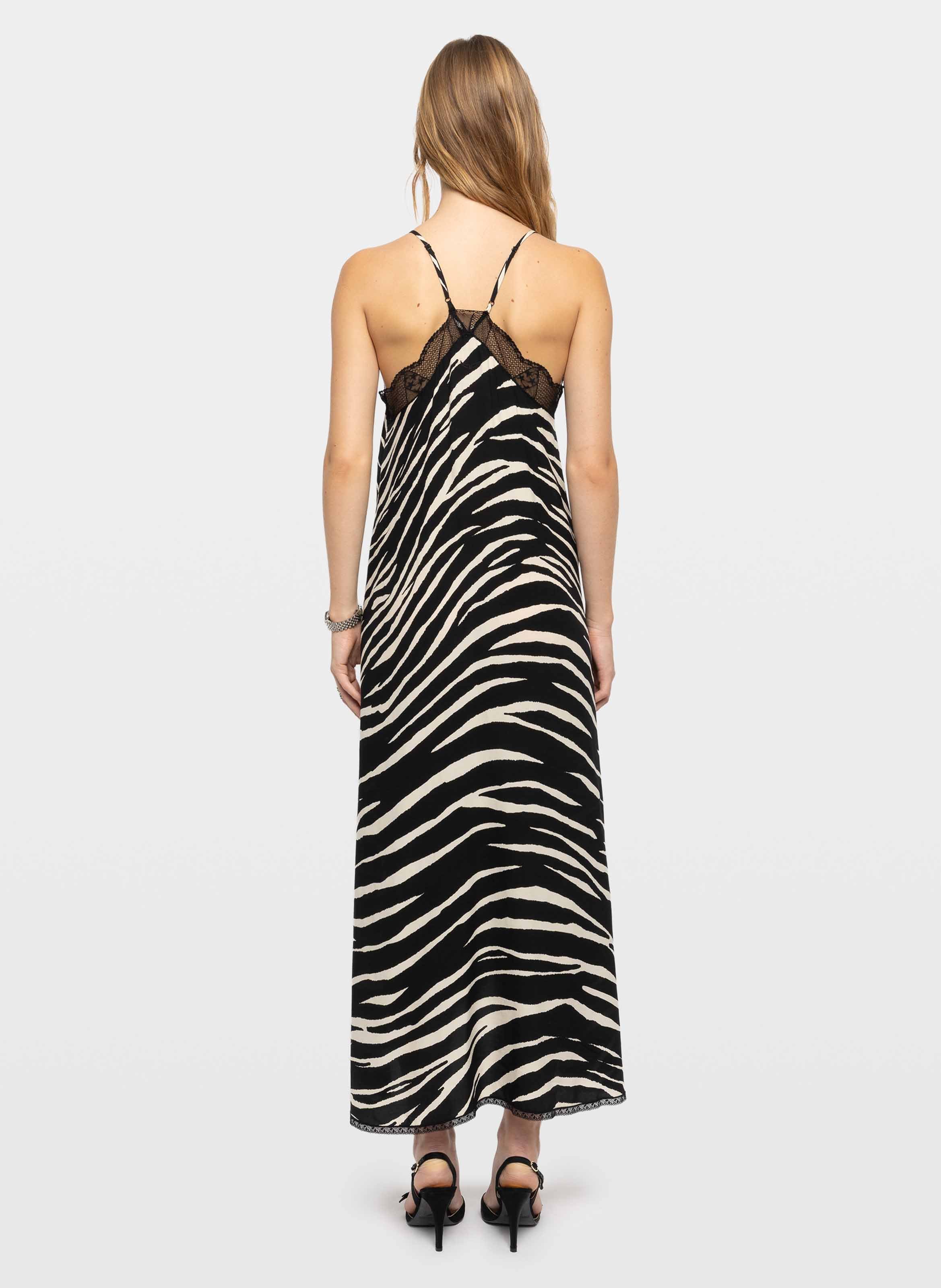 Robe longue ample zébrée ZADIG&VOLTAIRE Noir