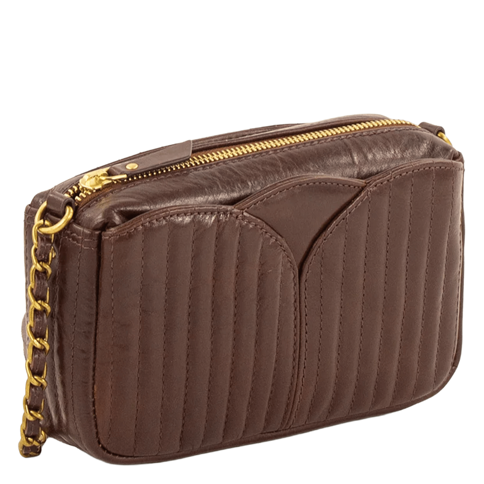 Bolso bandolera de piel SESSUN Marron