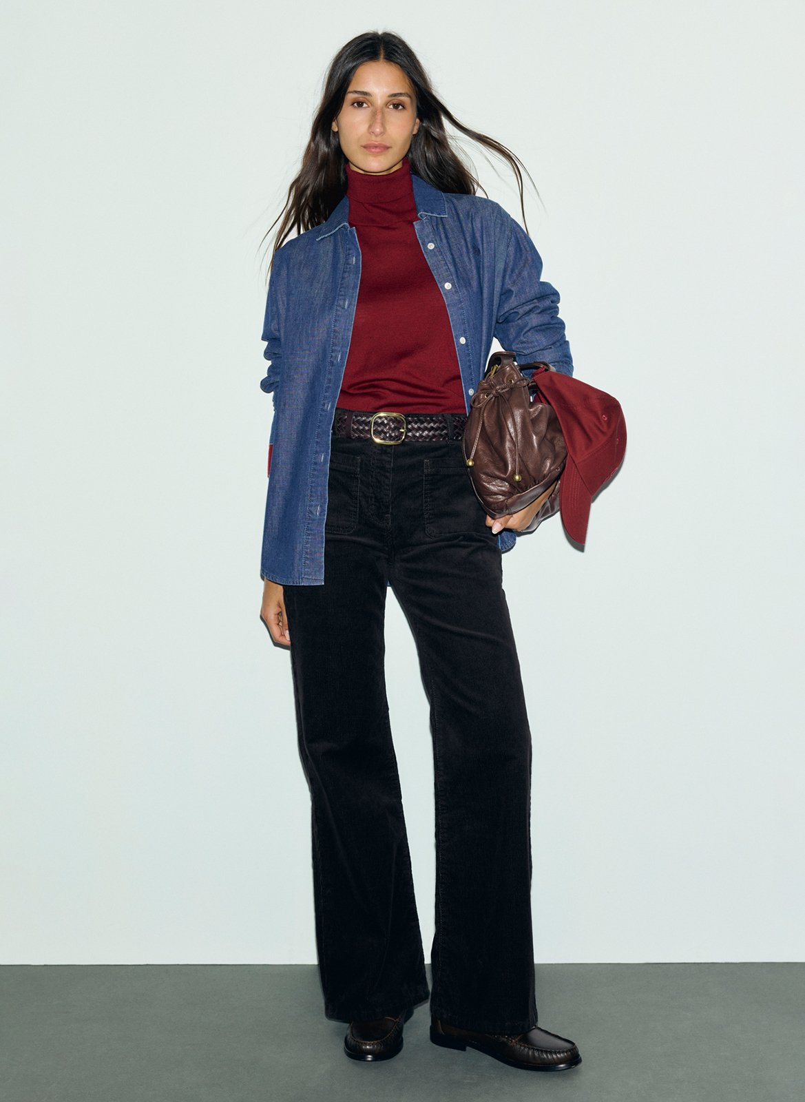 Ausgestellte Hose aus Baumwoll-Mix GERARD DAREL Braun