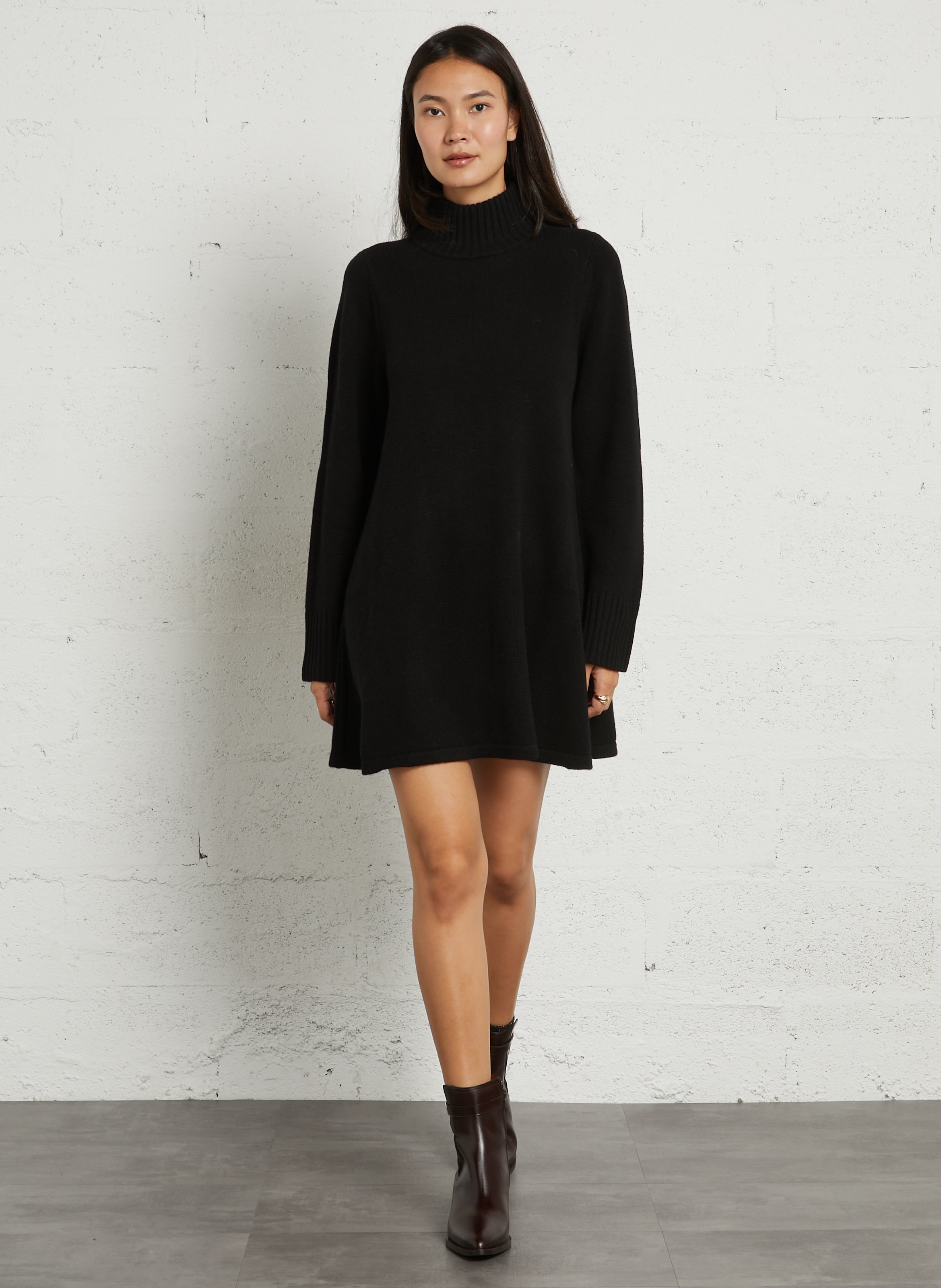 High-neck wool sweater dress PETITE MENDIGOTE