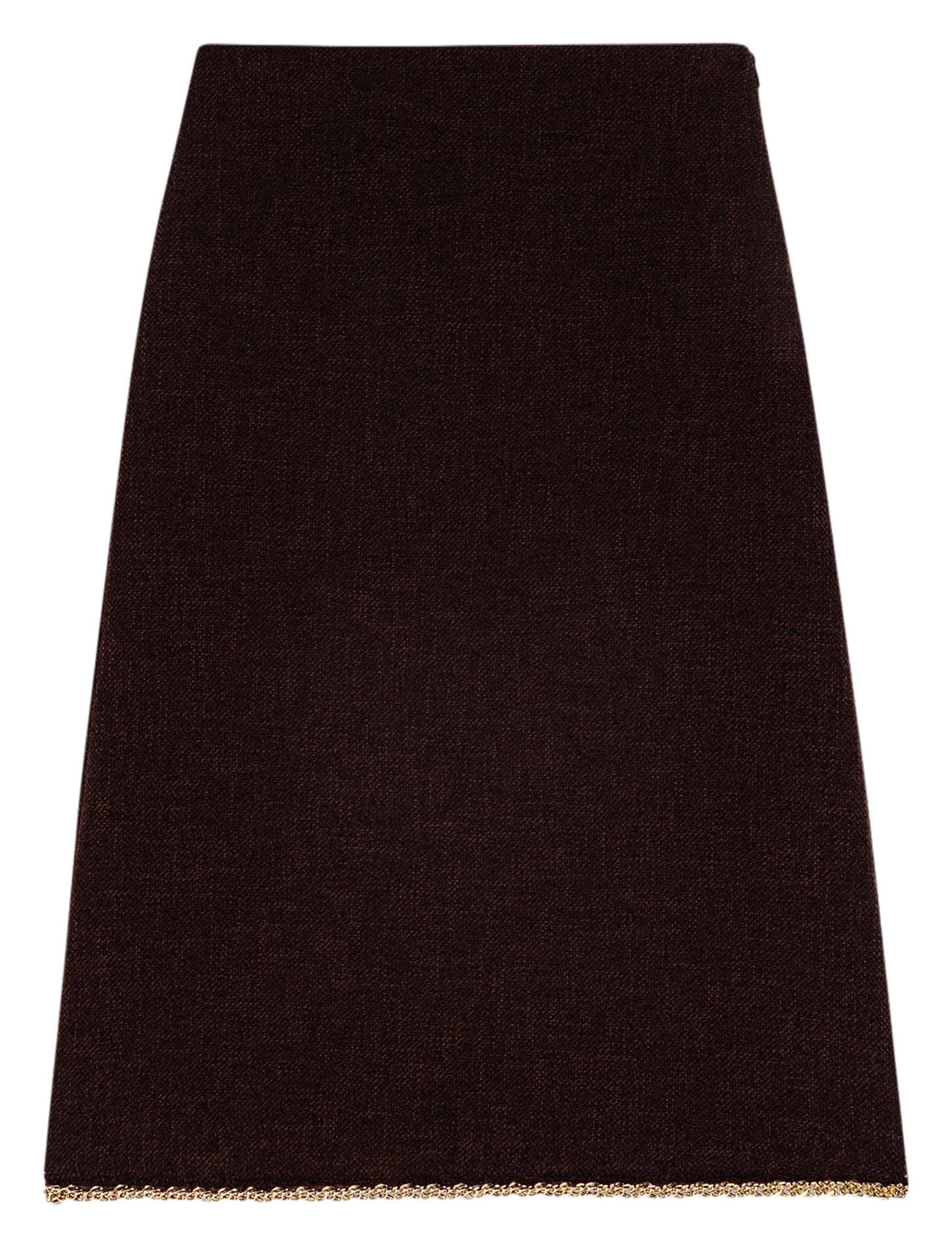 Jupe midi droite en tweed MAJE Marron
