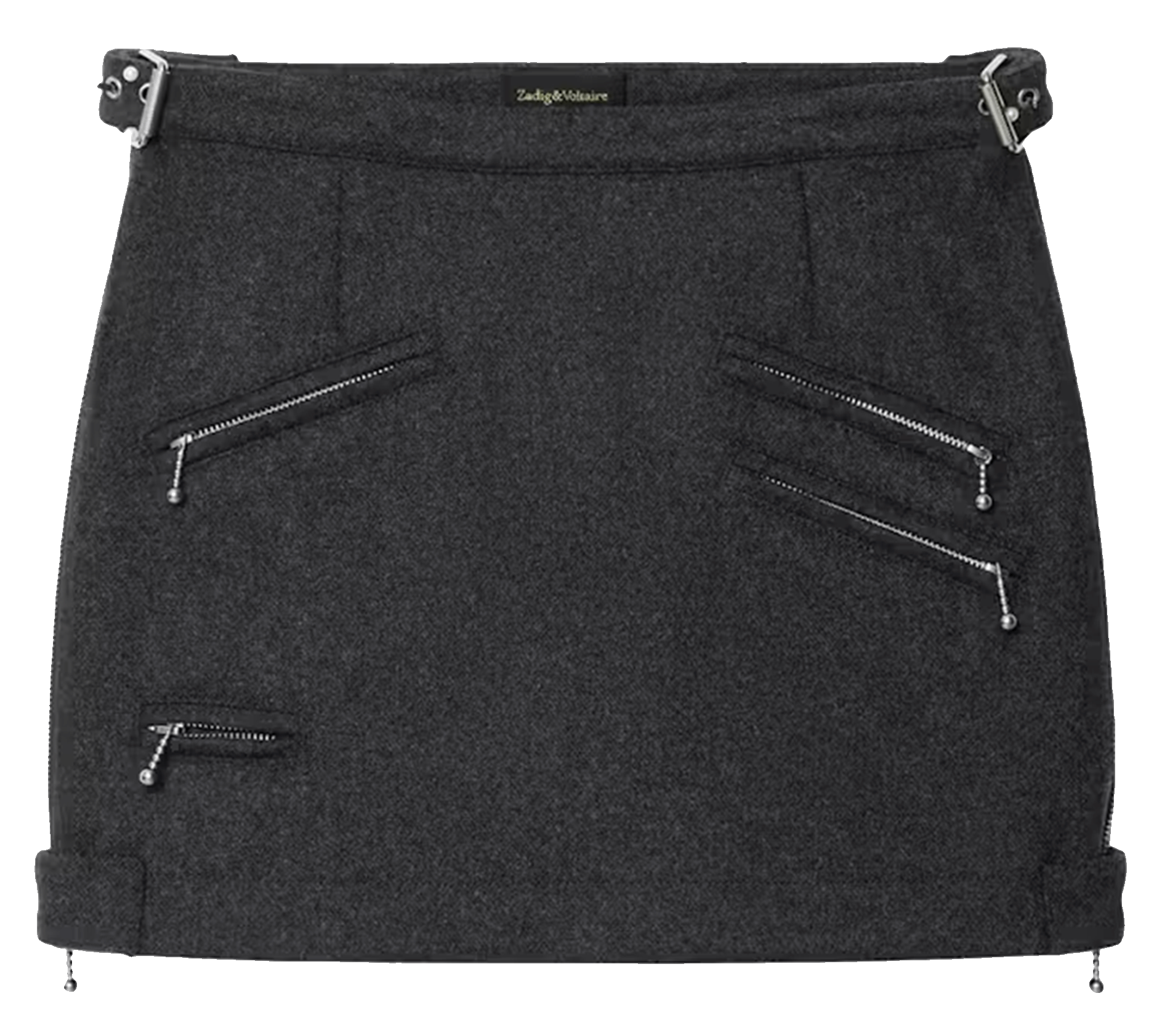 Gerade geschnittener Wollrock  ZADIG&VOLTAIRE Grau