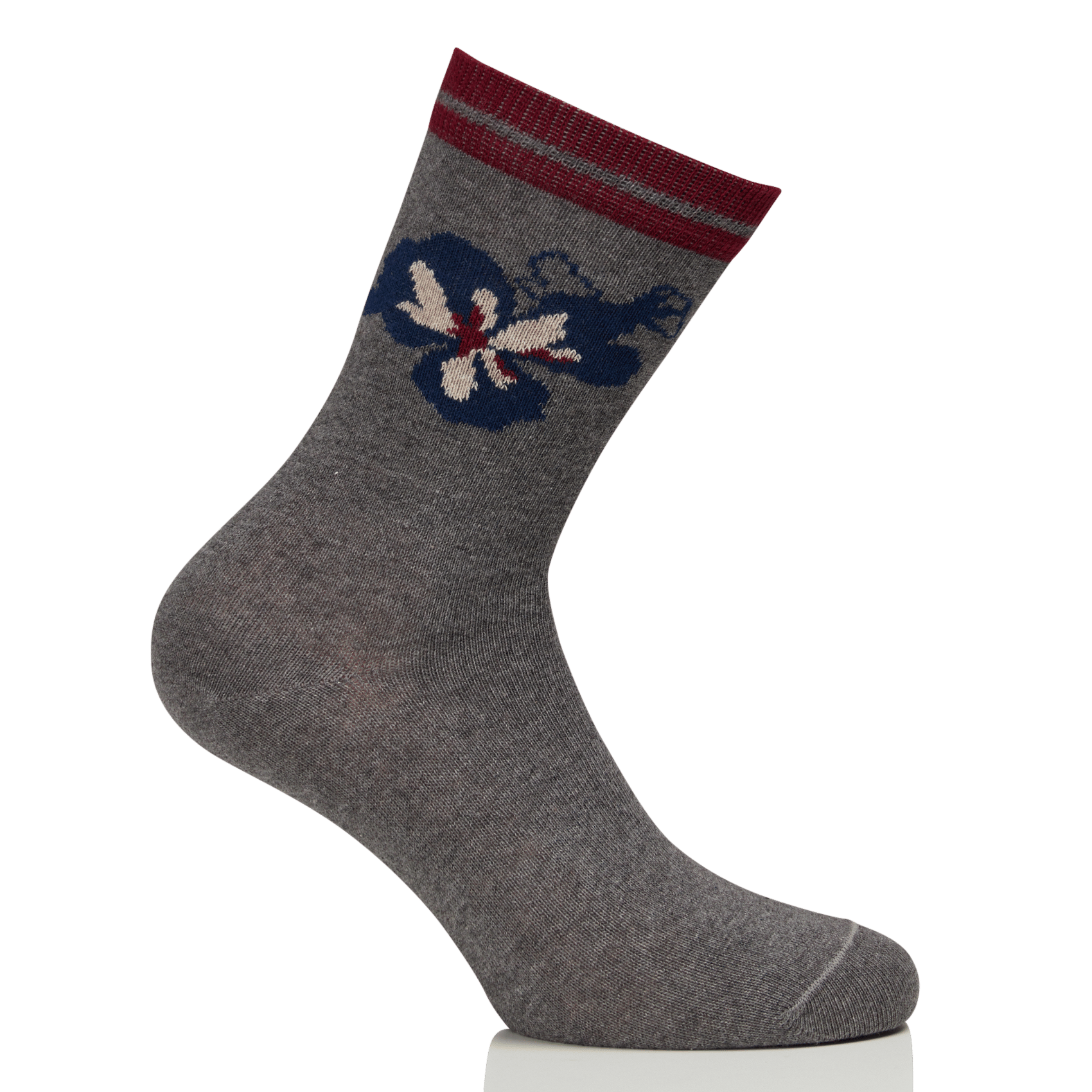 Patterned cotton-blend socks NICE THINGS Grey