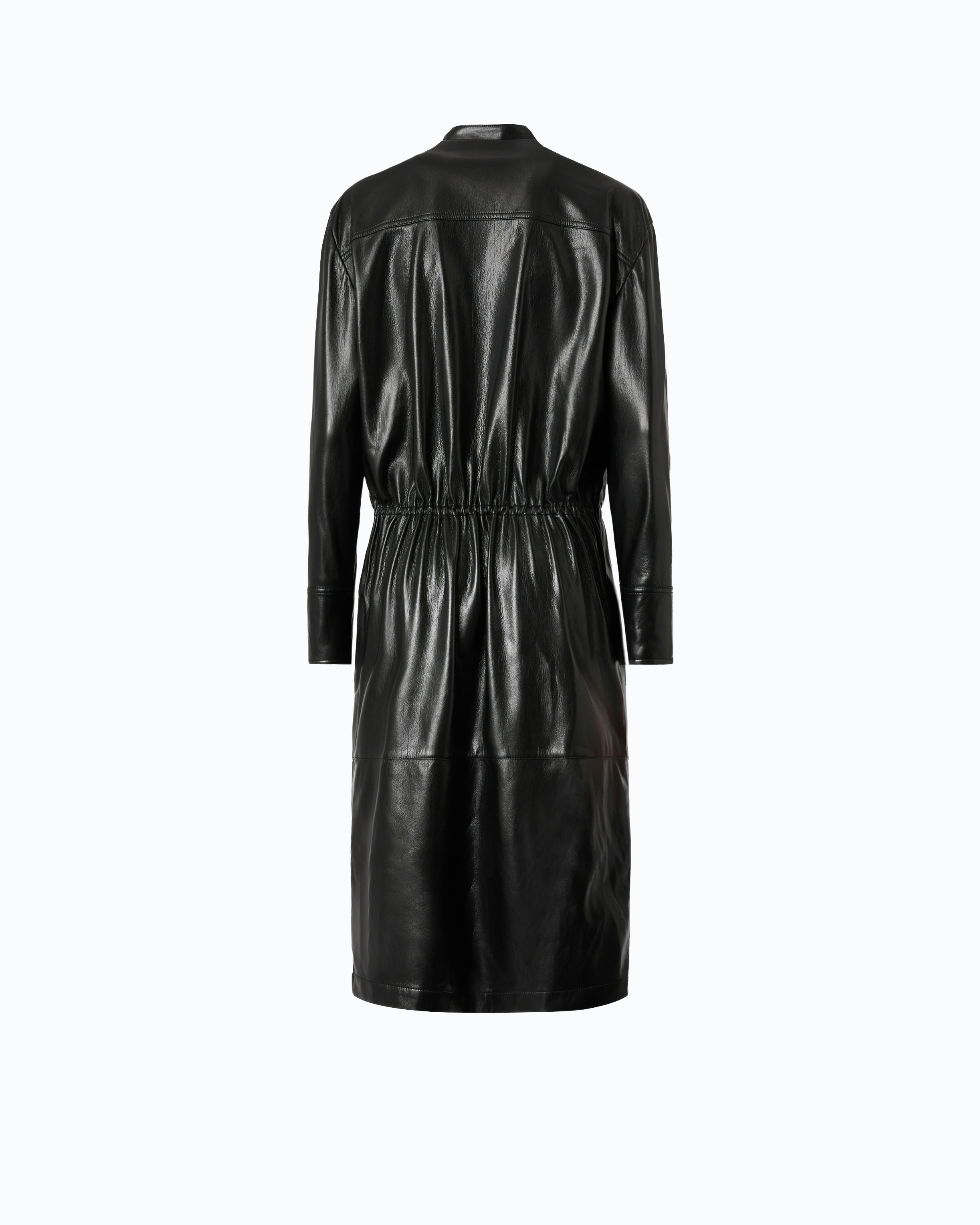Robe midi zippée effet cuir PINKO Noir