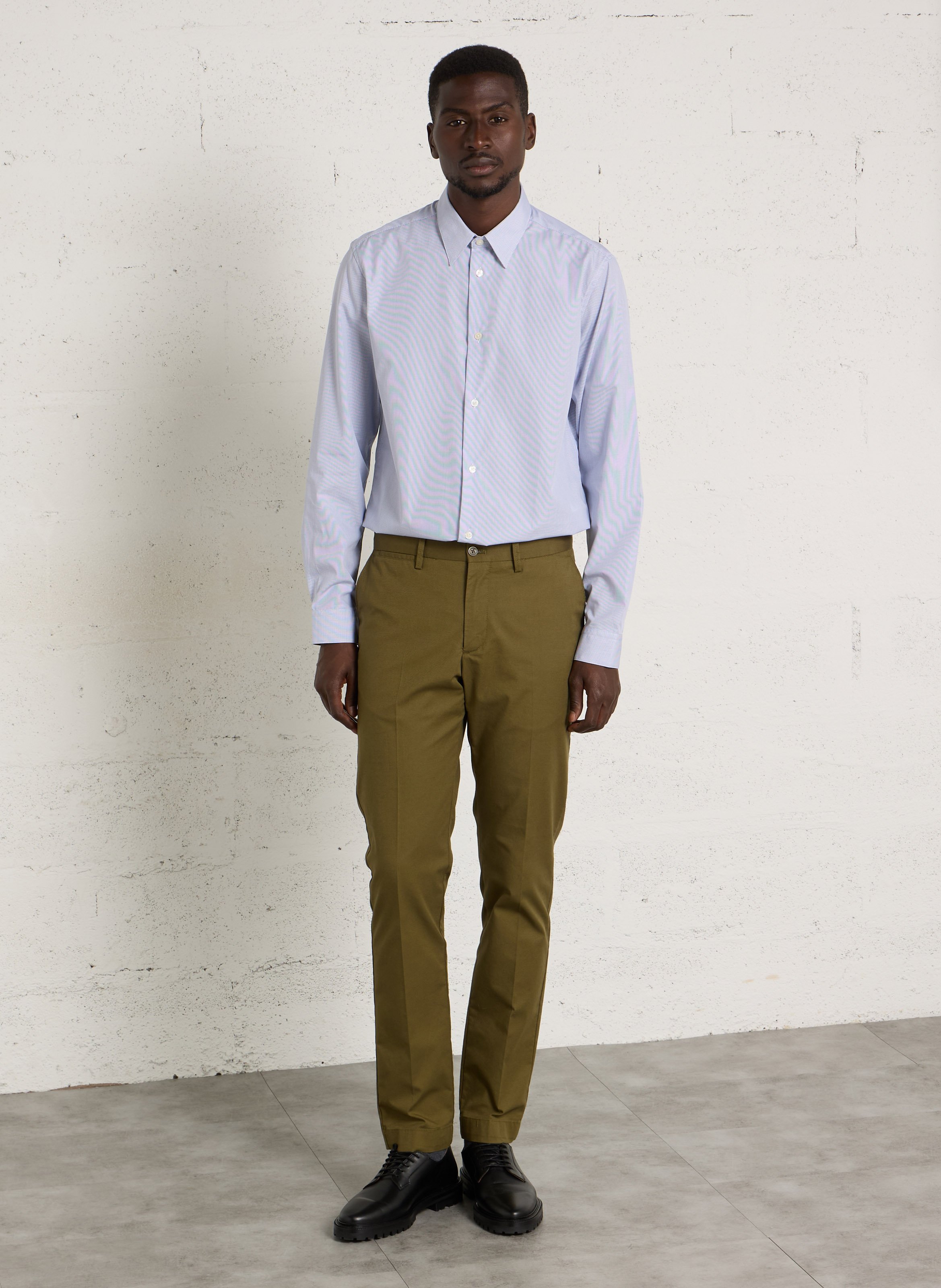 Straight-fit broek van katoenmix HACKETT Groen