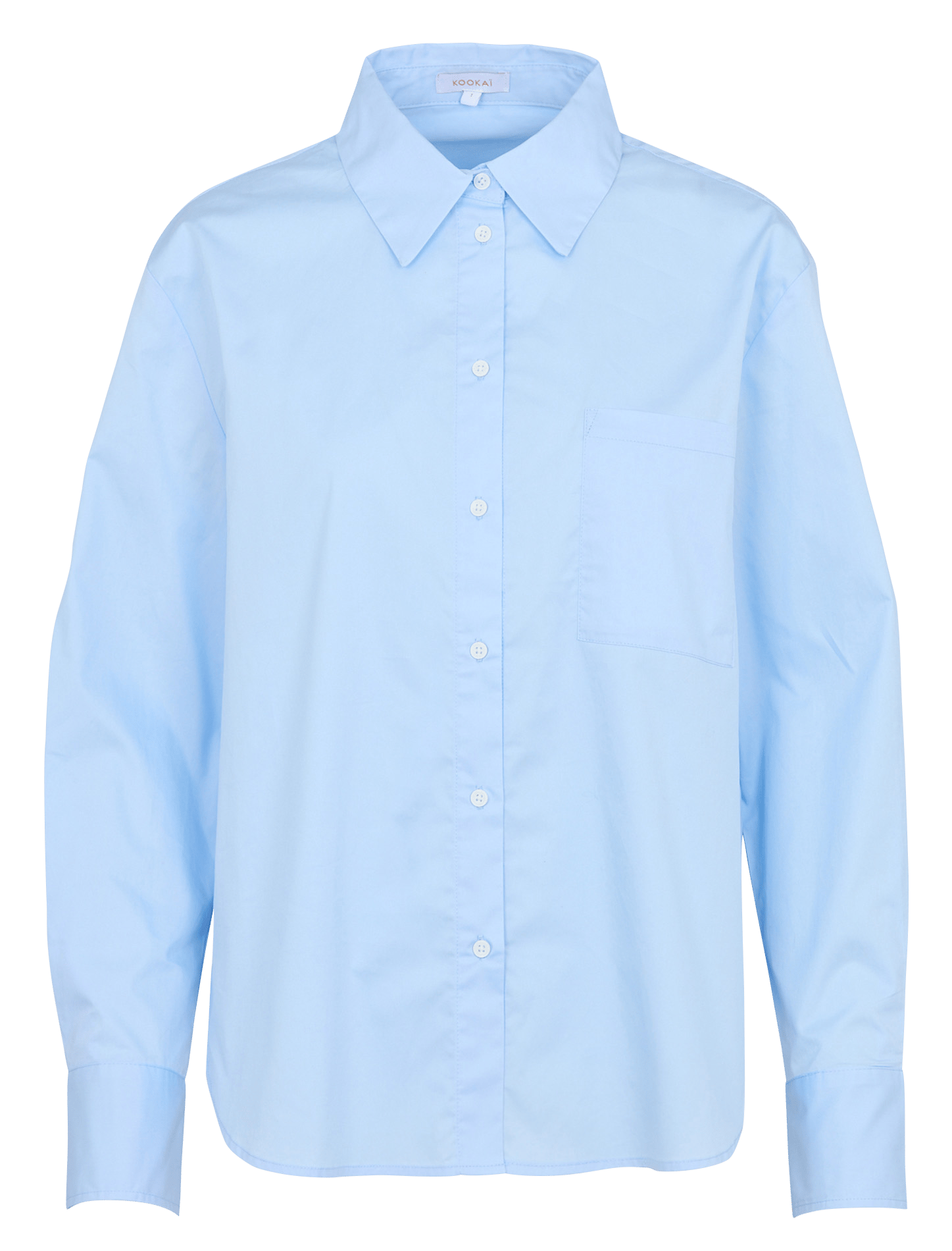 Weites langes Baumwollhemd KOOKAI Blau