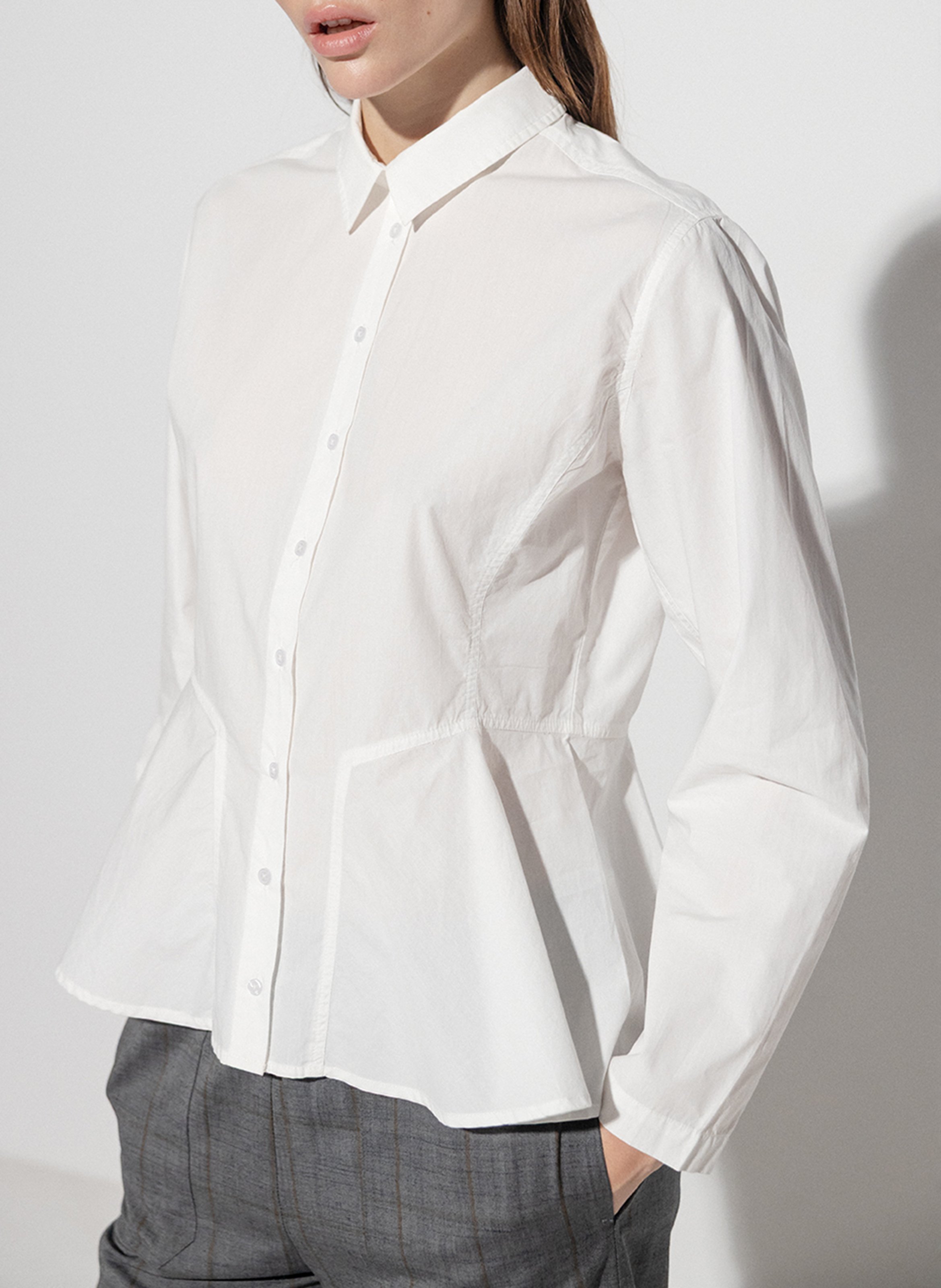 Chemise évasée en coton bio PROJECT-AJ117 Blanc