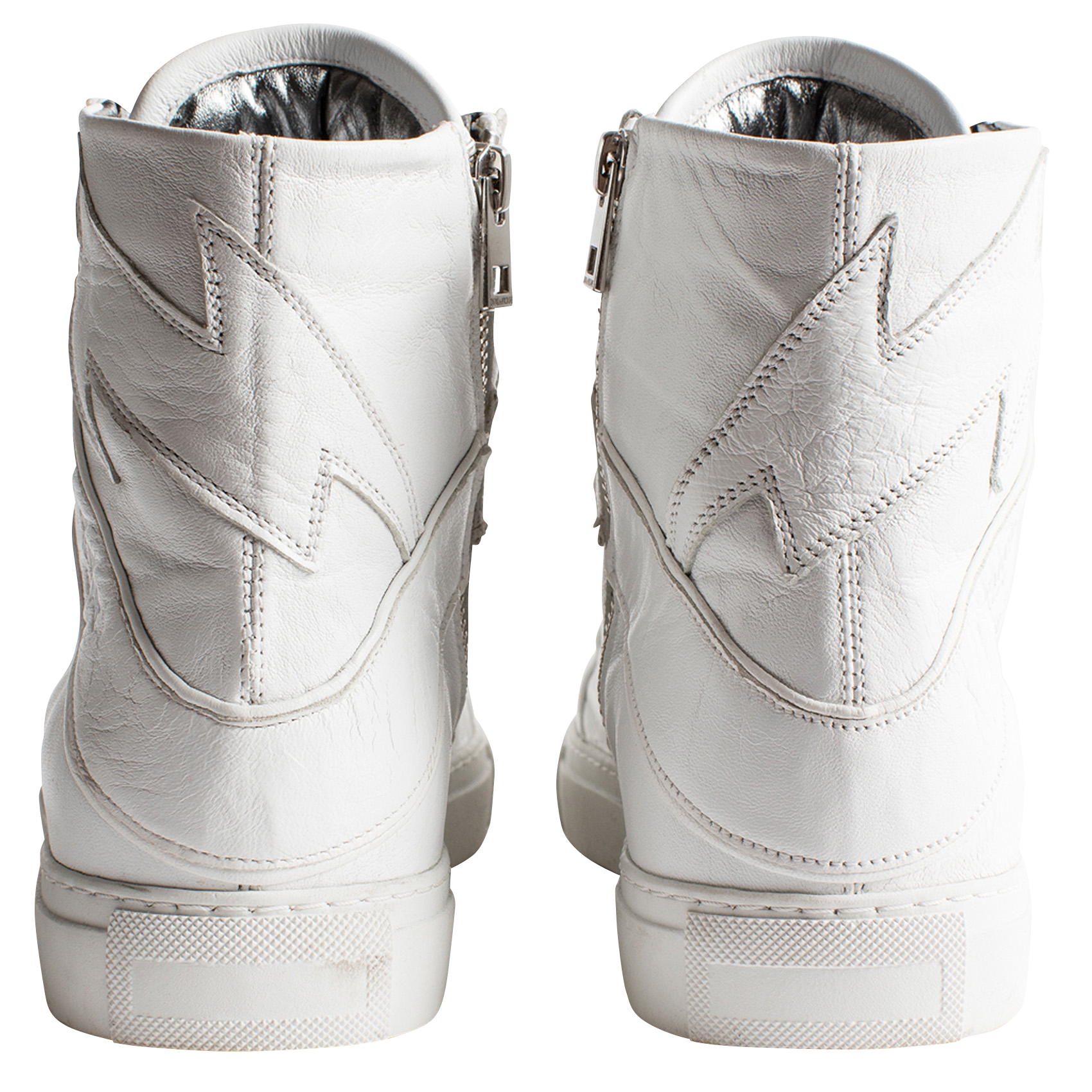 Baskets montantes en cuir ZADIG&VOLTAIRE Blanc